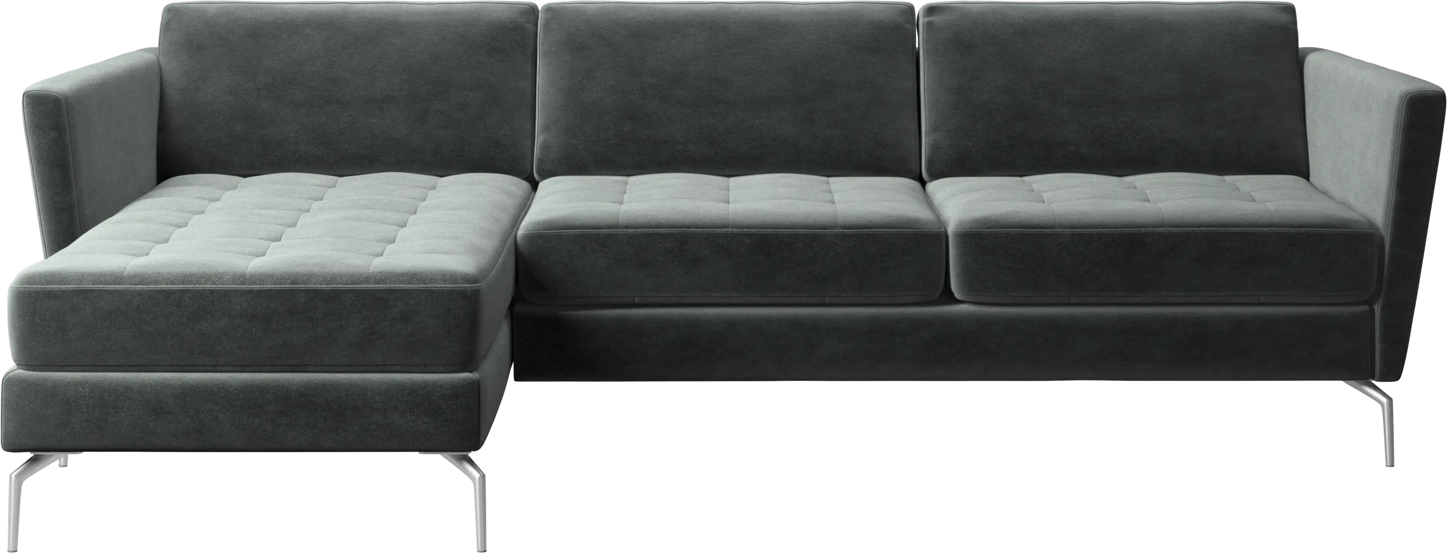 Osaka sofa with resting unit, tufted seat