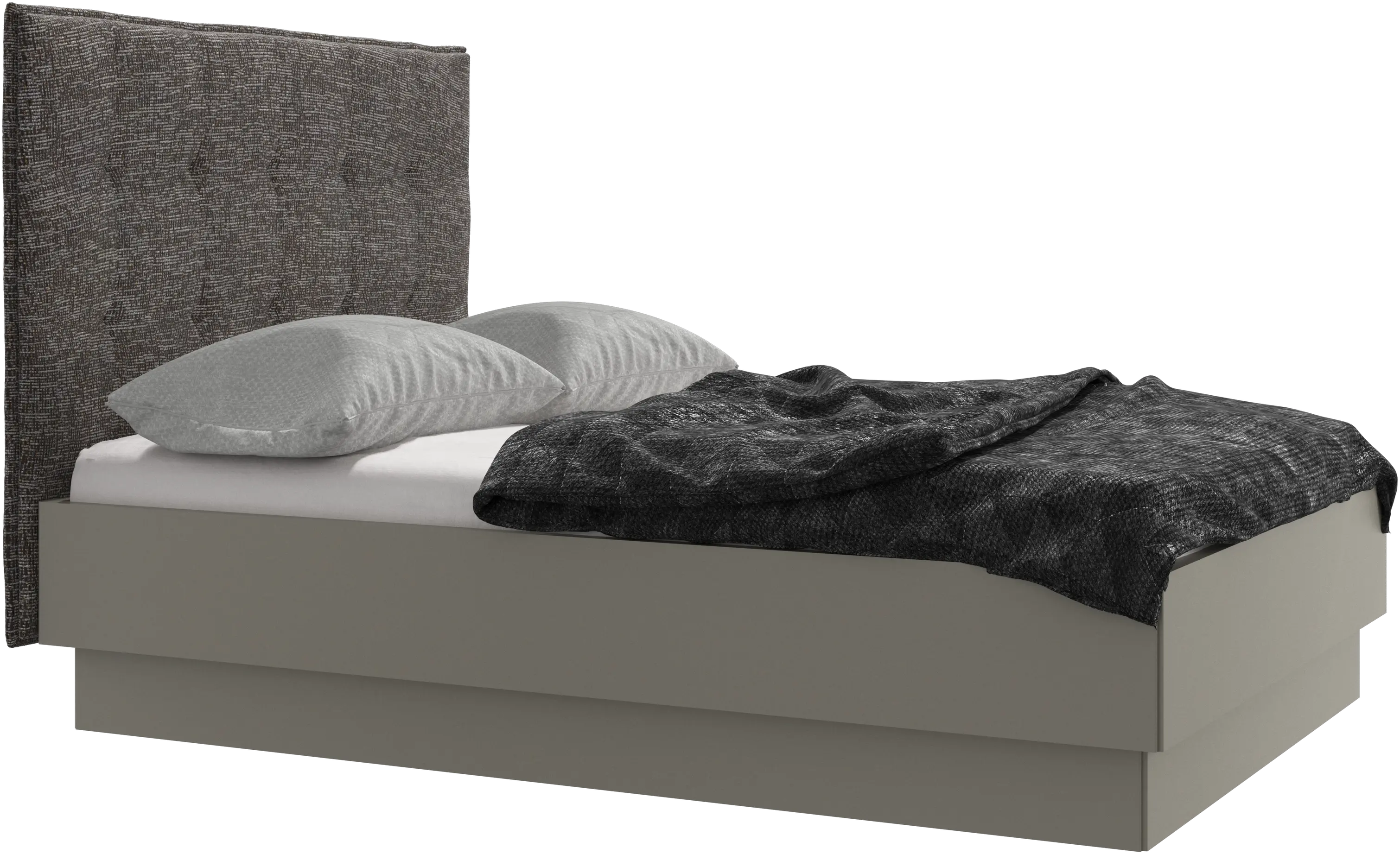 Cama con canapé Lugano, estructura elevable y tablado, no incluye colchón