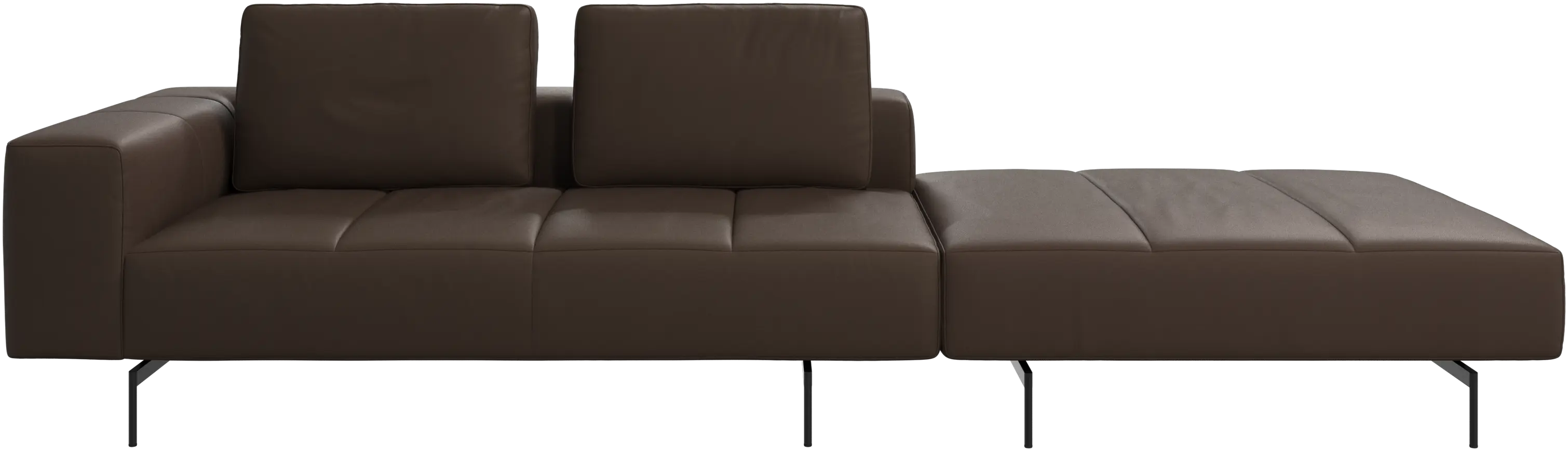 Amsterdam sofa with footstool on right side