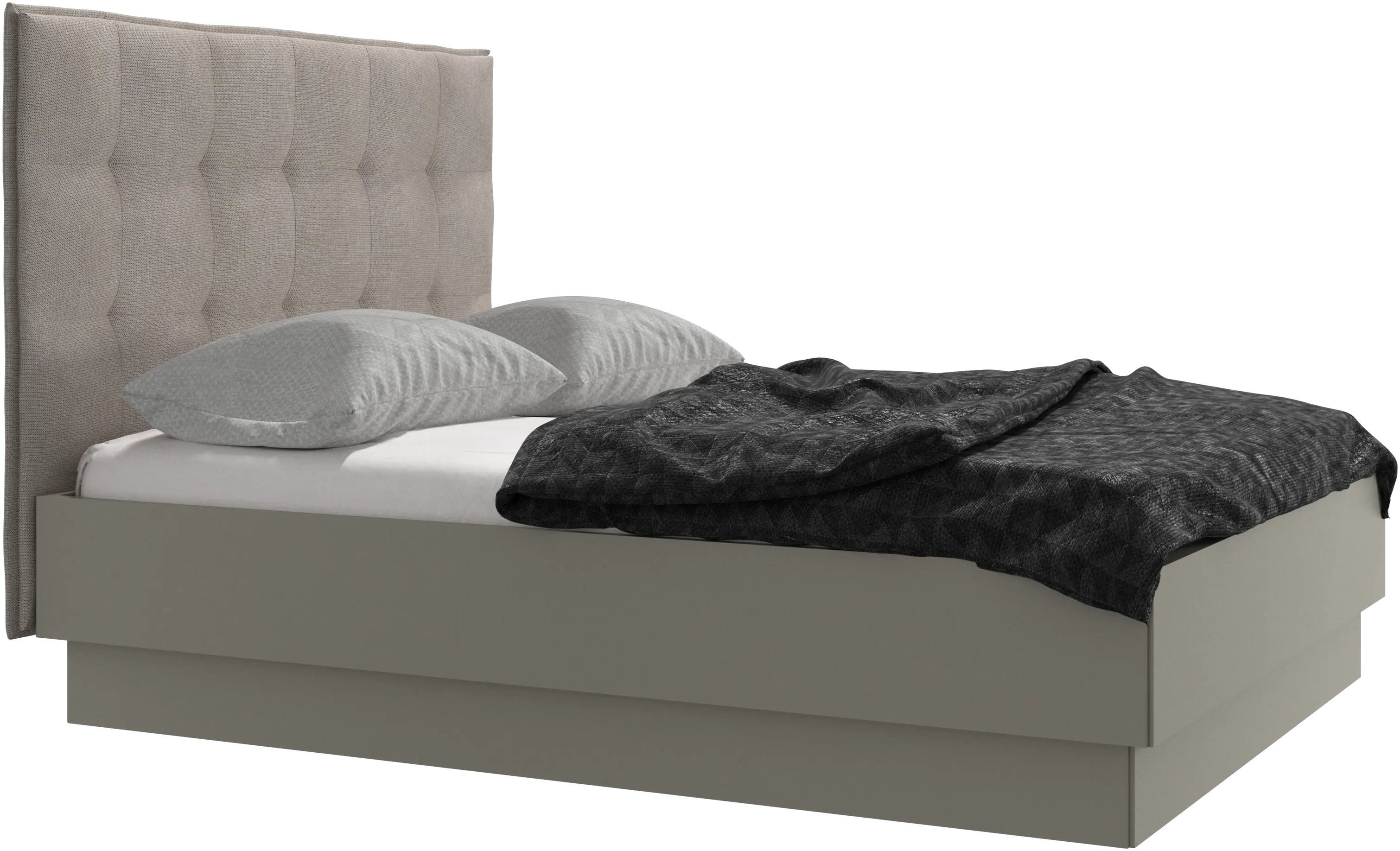 Lugano storage bed with lift-up frame and slats, excl. mattress