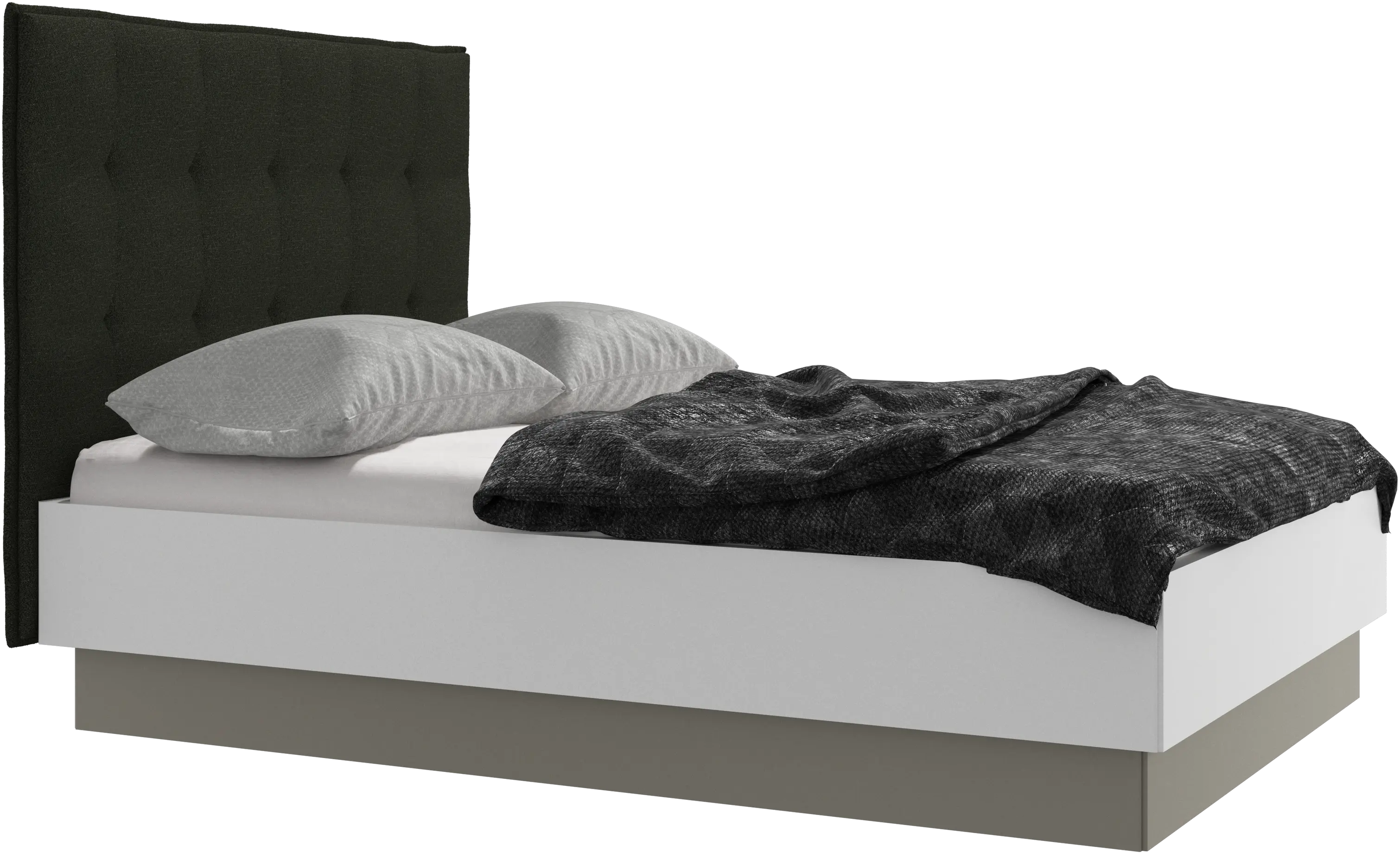 Lugano storage bed with lift-up frame and slats, excl. mattress