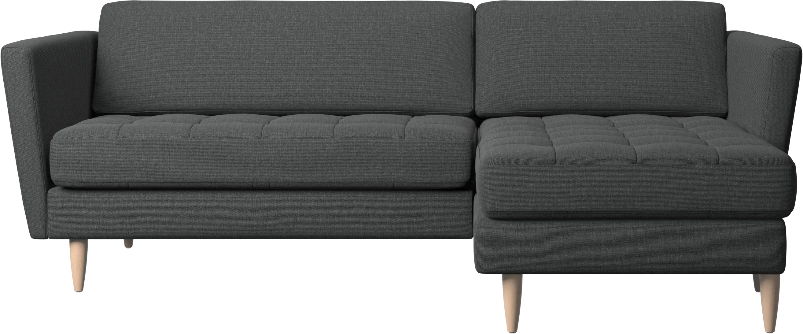 Osaka sofa with resting unit, tufted seat