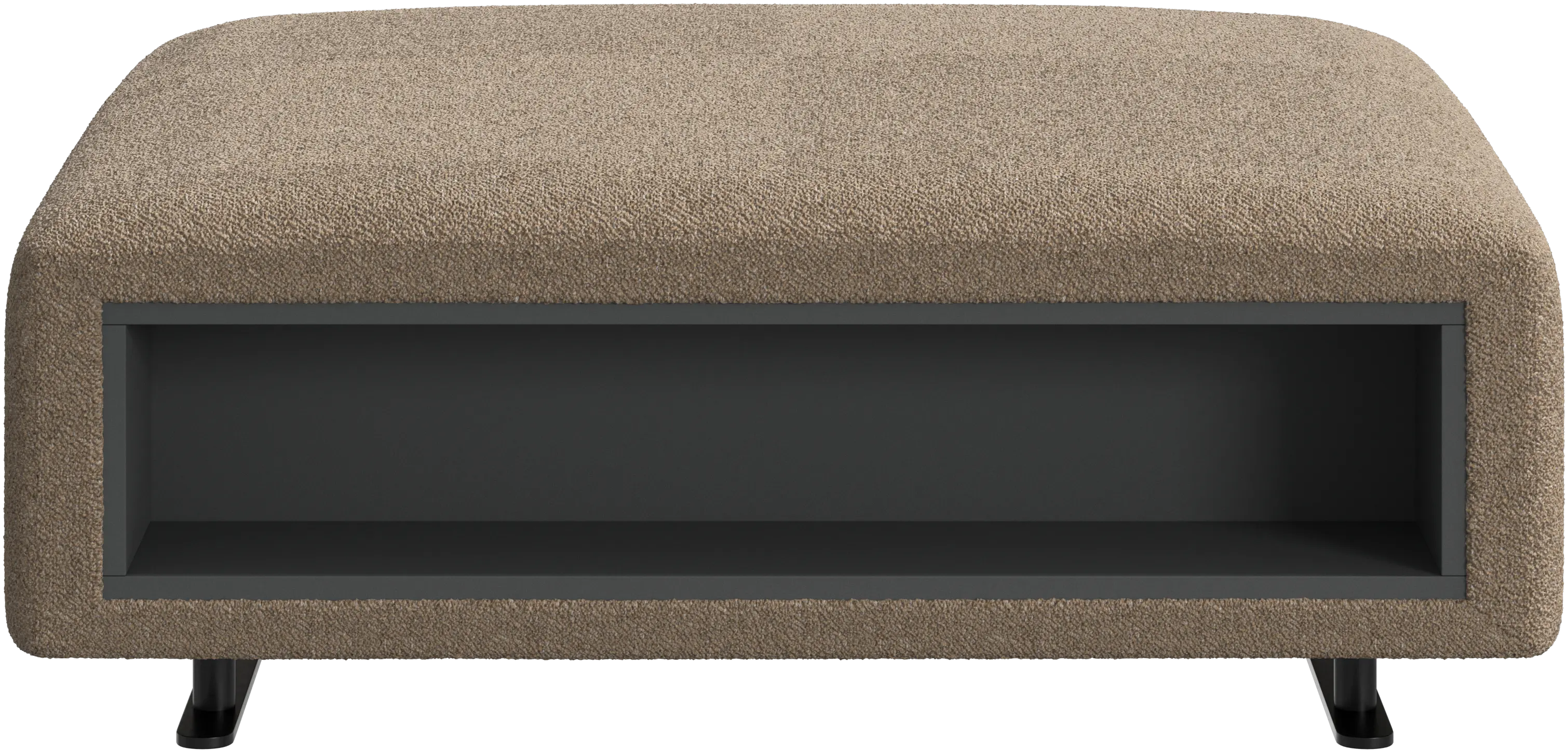 Hampton pouf with storage left and right sides