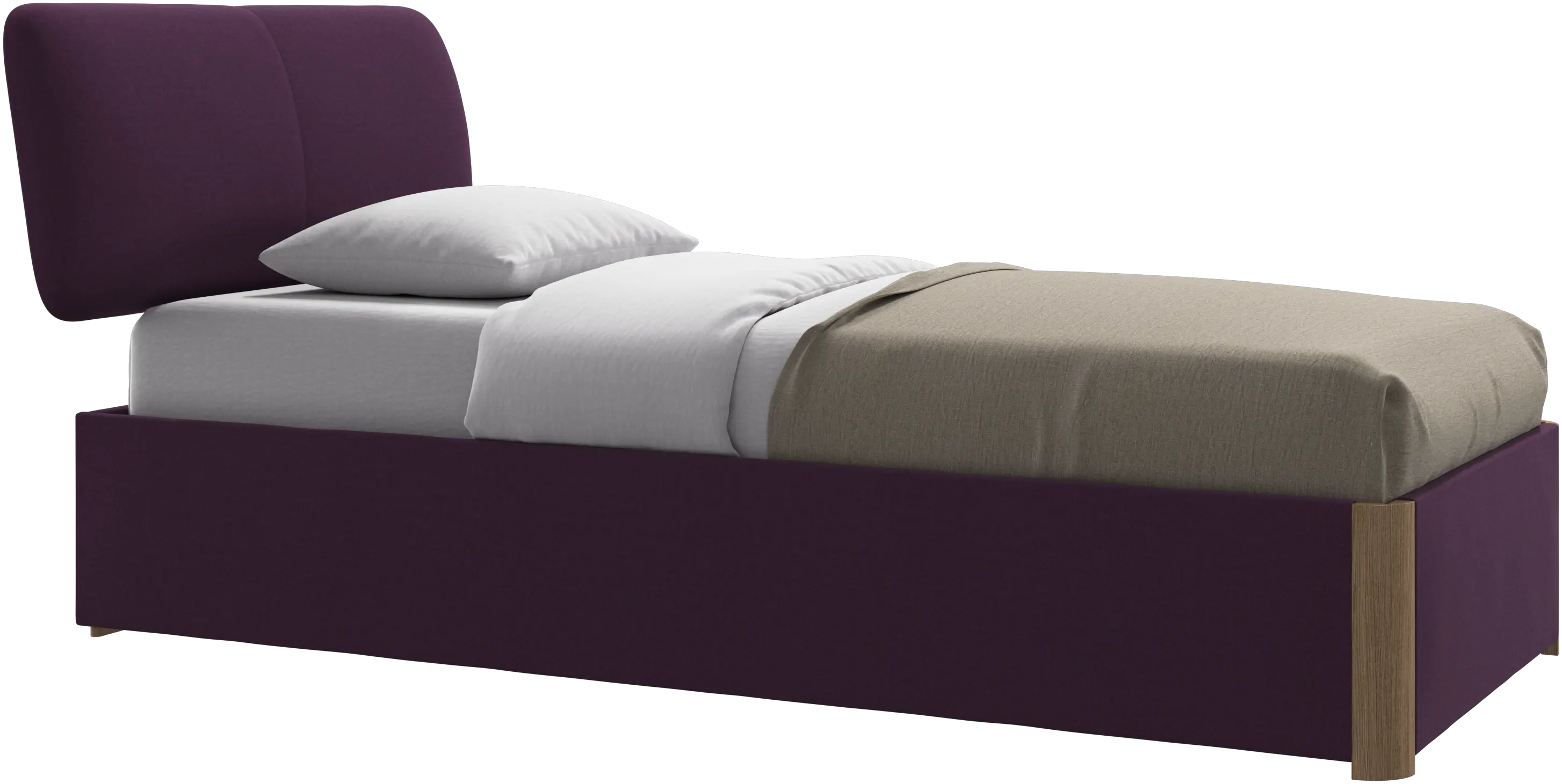 Element Bett, kopfteil bettmontiert, mit Lattenrost und Aufbewahrungslösung, exkl. Matratze