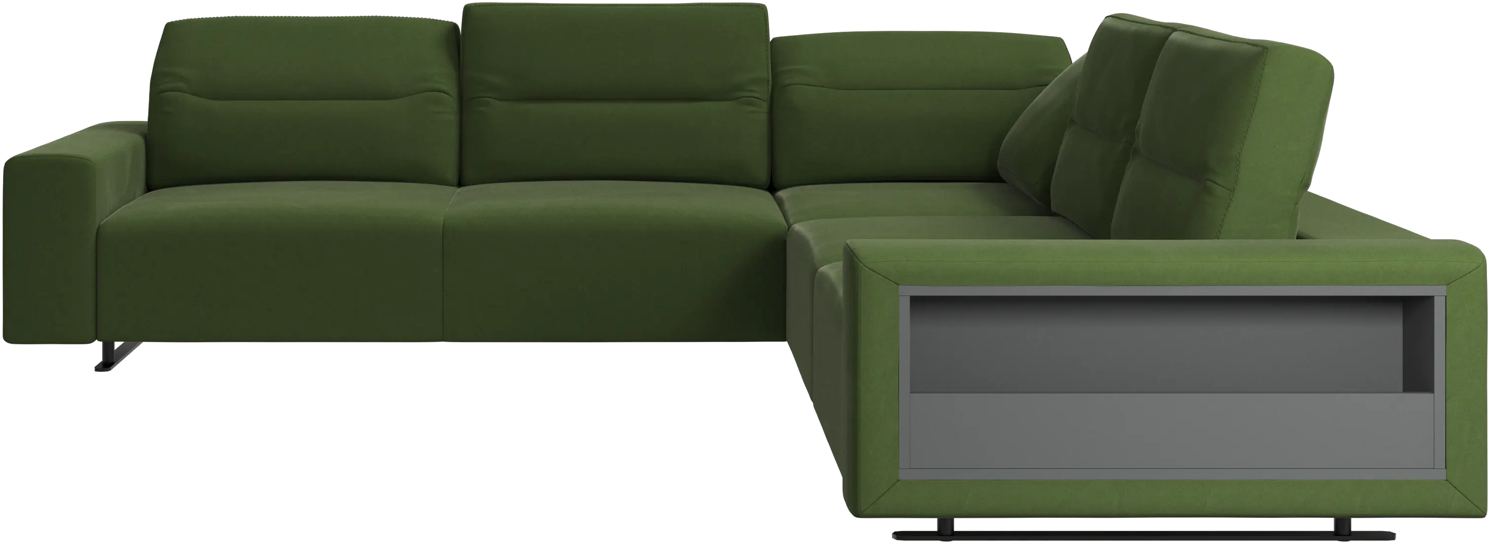 Hampton corner sofa with adjustable back and storage