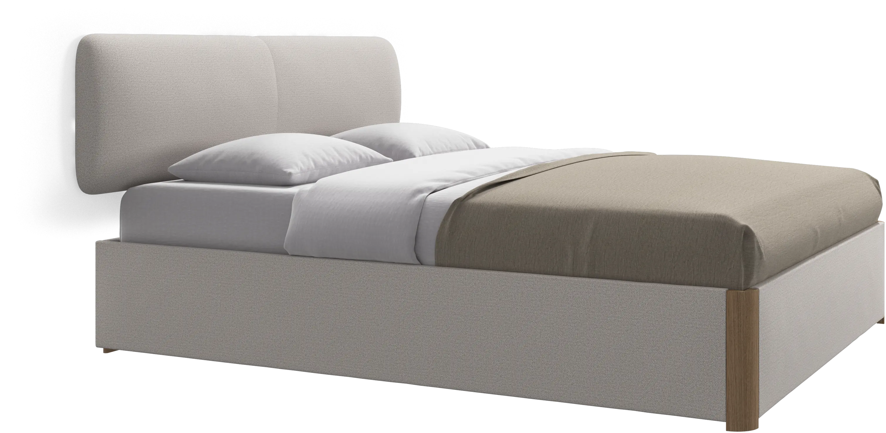 Element bed, wall-mounted headboard, with slats, excl. mattress