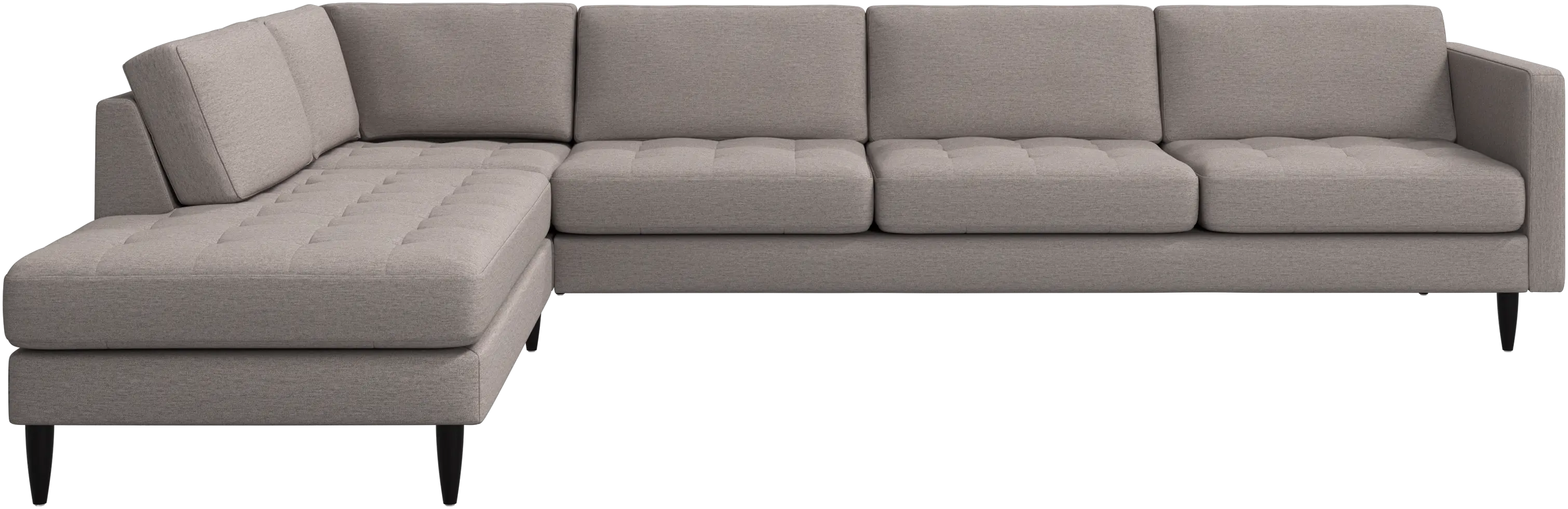 Osaka corner sofa with lounging unit, tufted seat