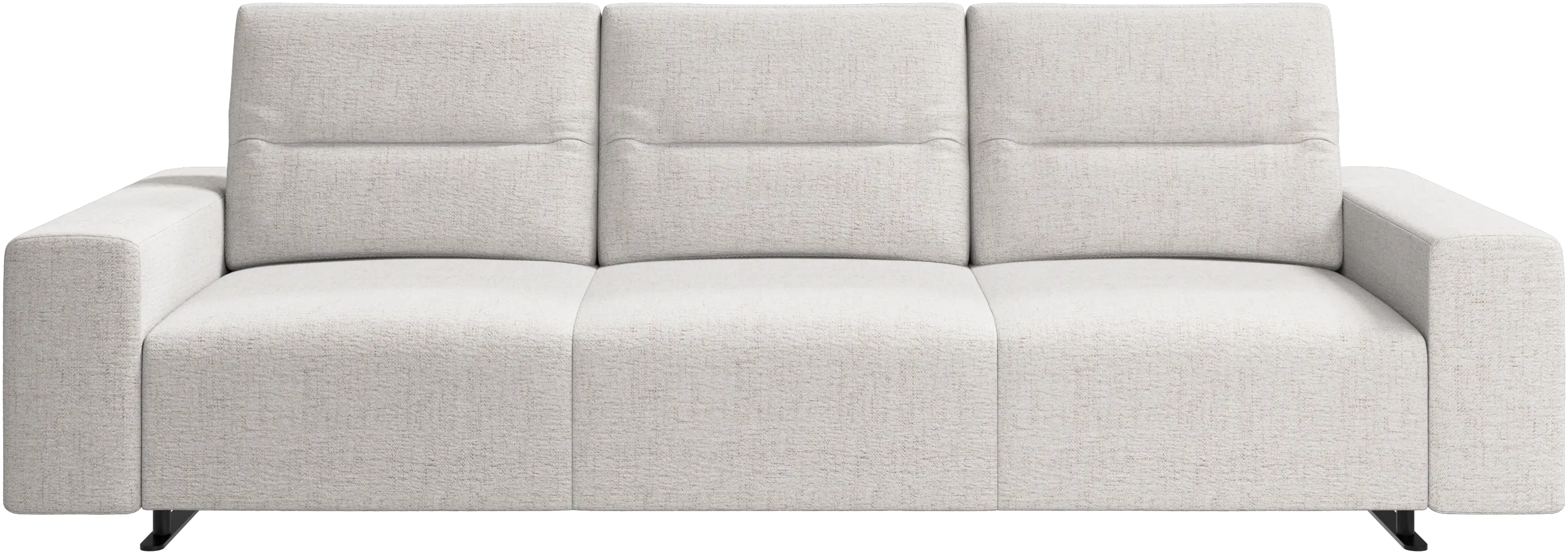 Hampton sofa with adjustable back and storage on the left side