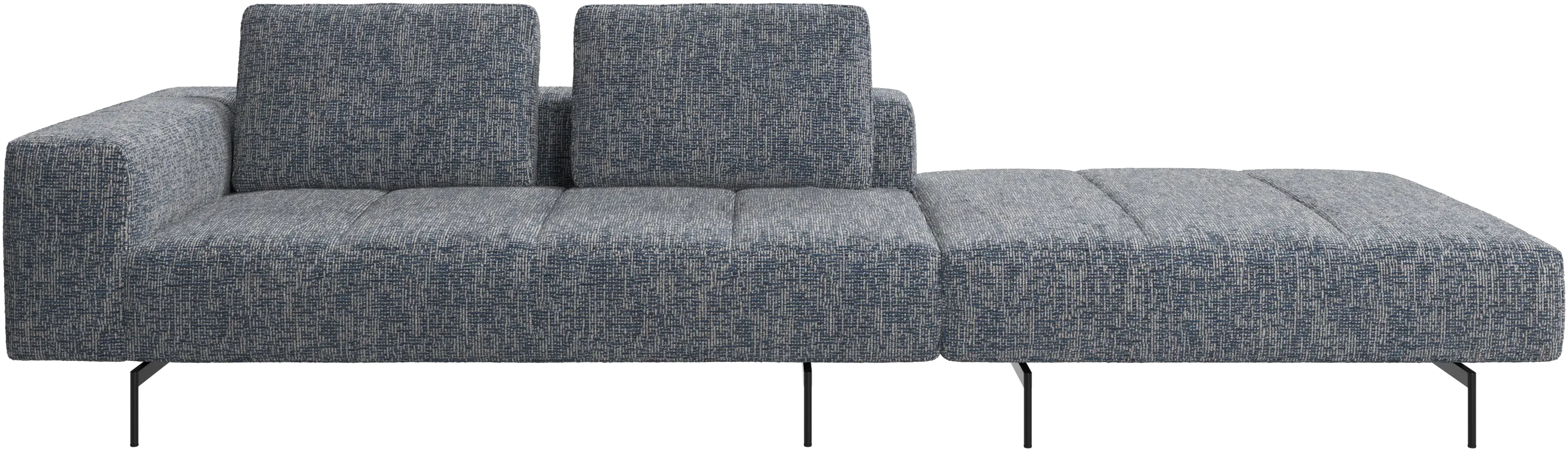 Sofá Amsterdam con pouf en el lado derecho