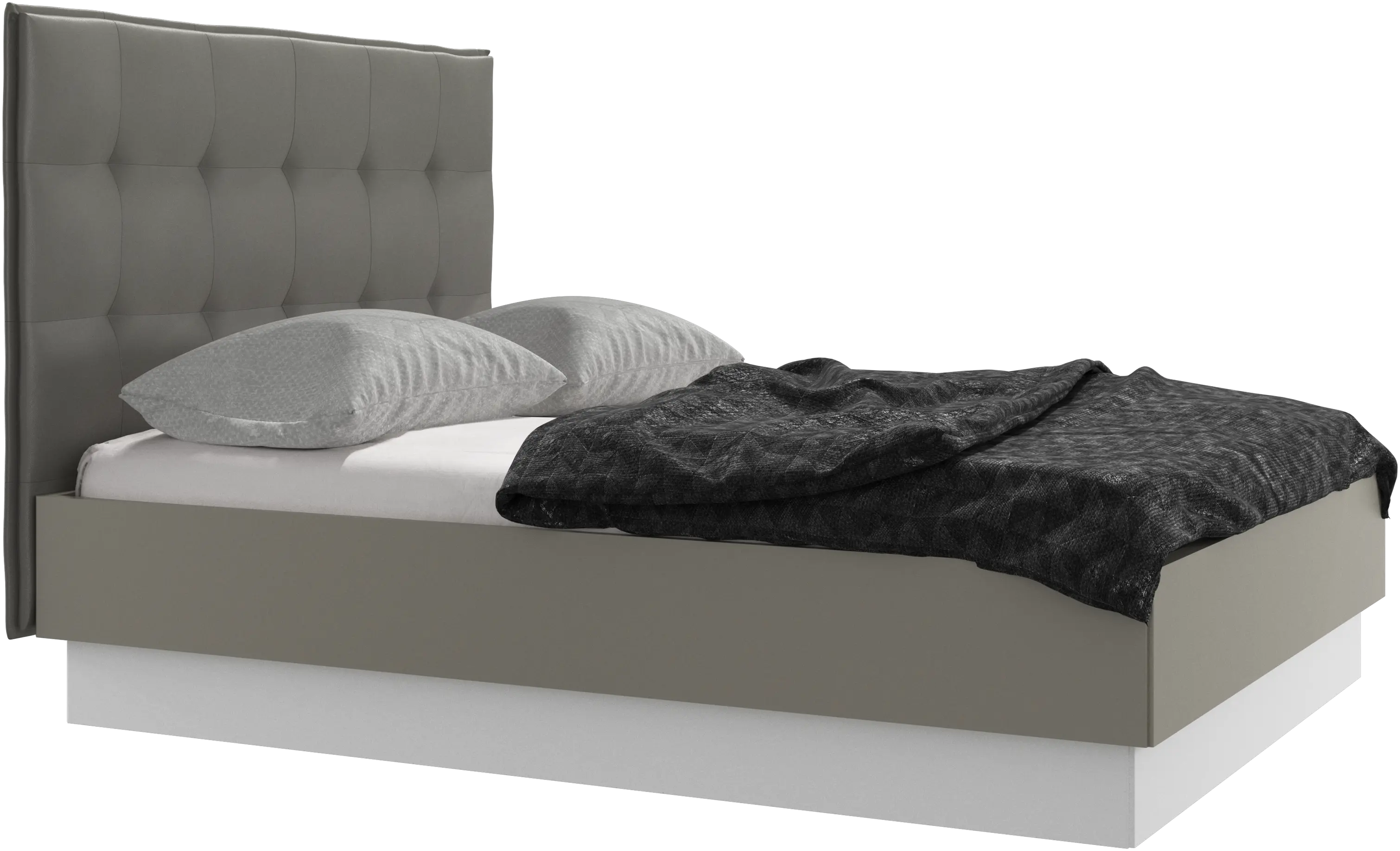 Lugano storage bed with lift-up frame and slats, excl. mattress