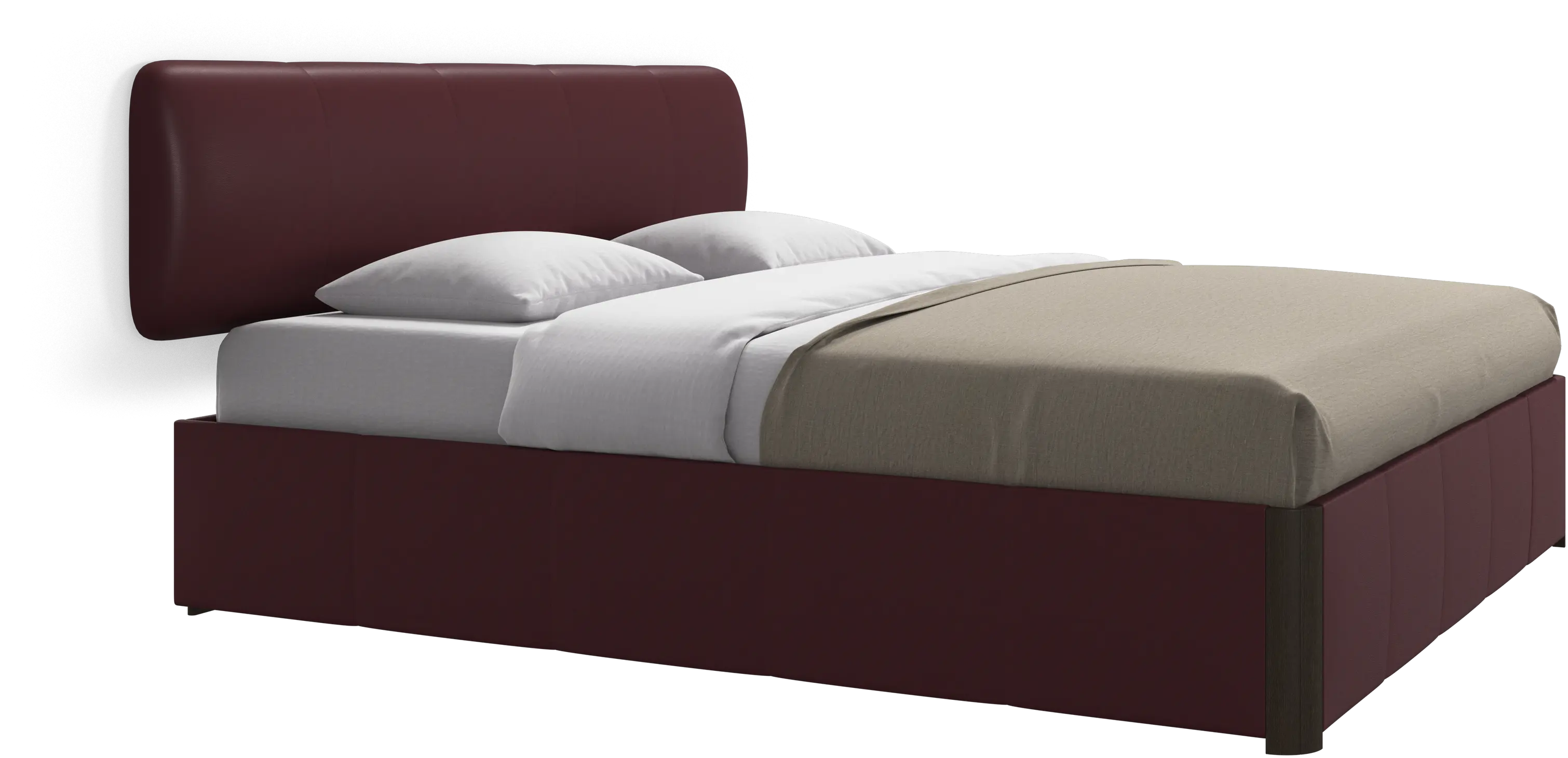 Element bed, wandgemonteerd hoofdbord, met latten en opbergoplossing, excl. matras