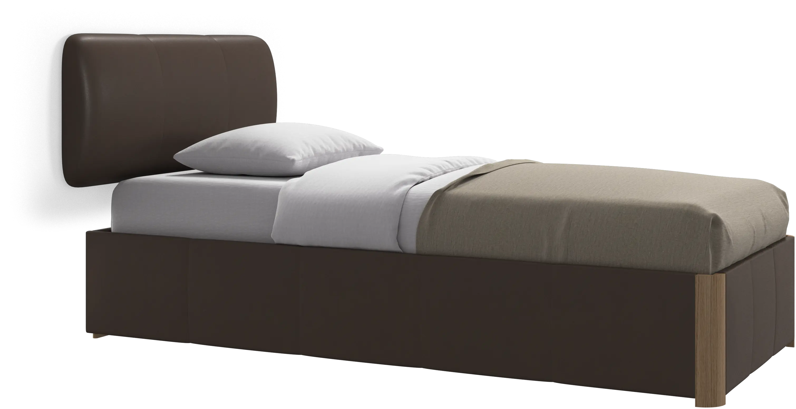 Element lit, tête de lit murale, sans lattes, excl. matelas