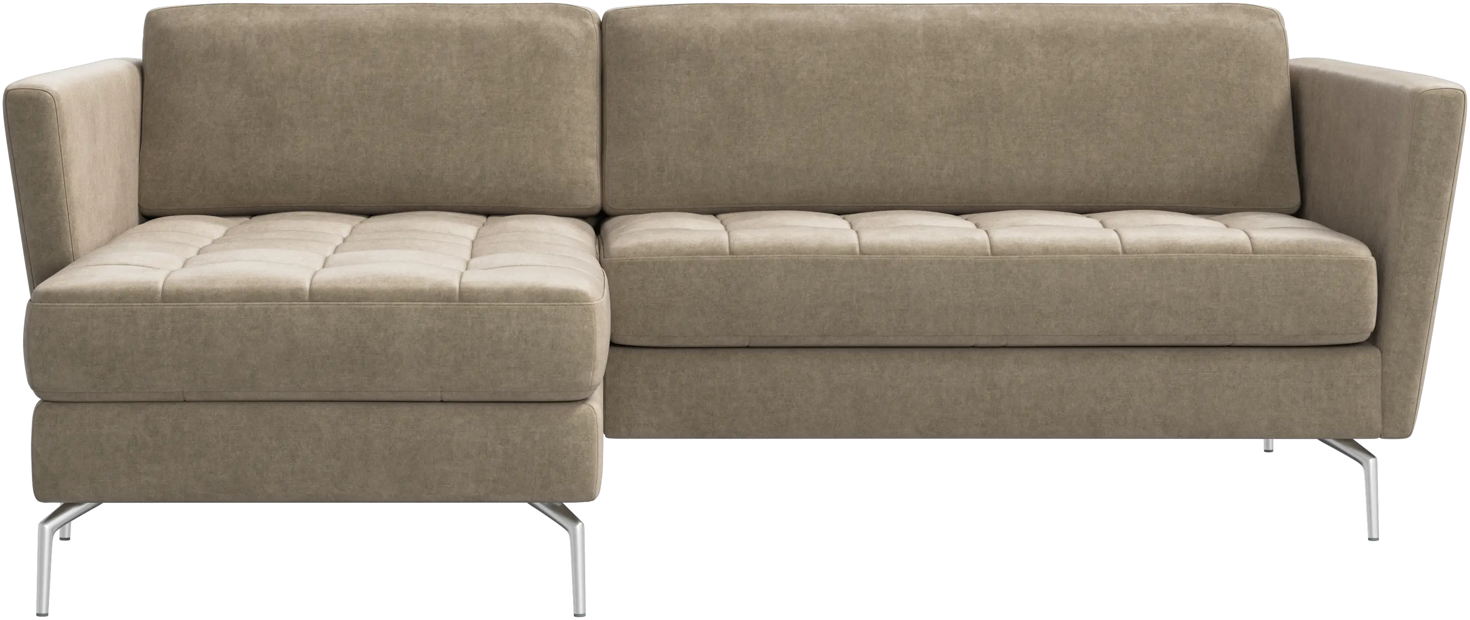 Osaka sofa with resting unit, tufted seat