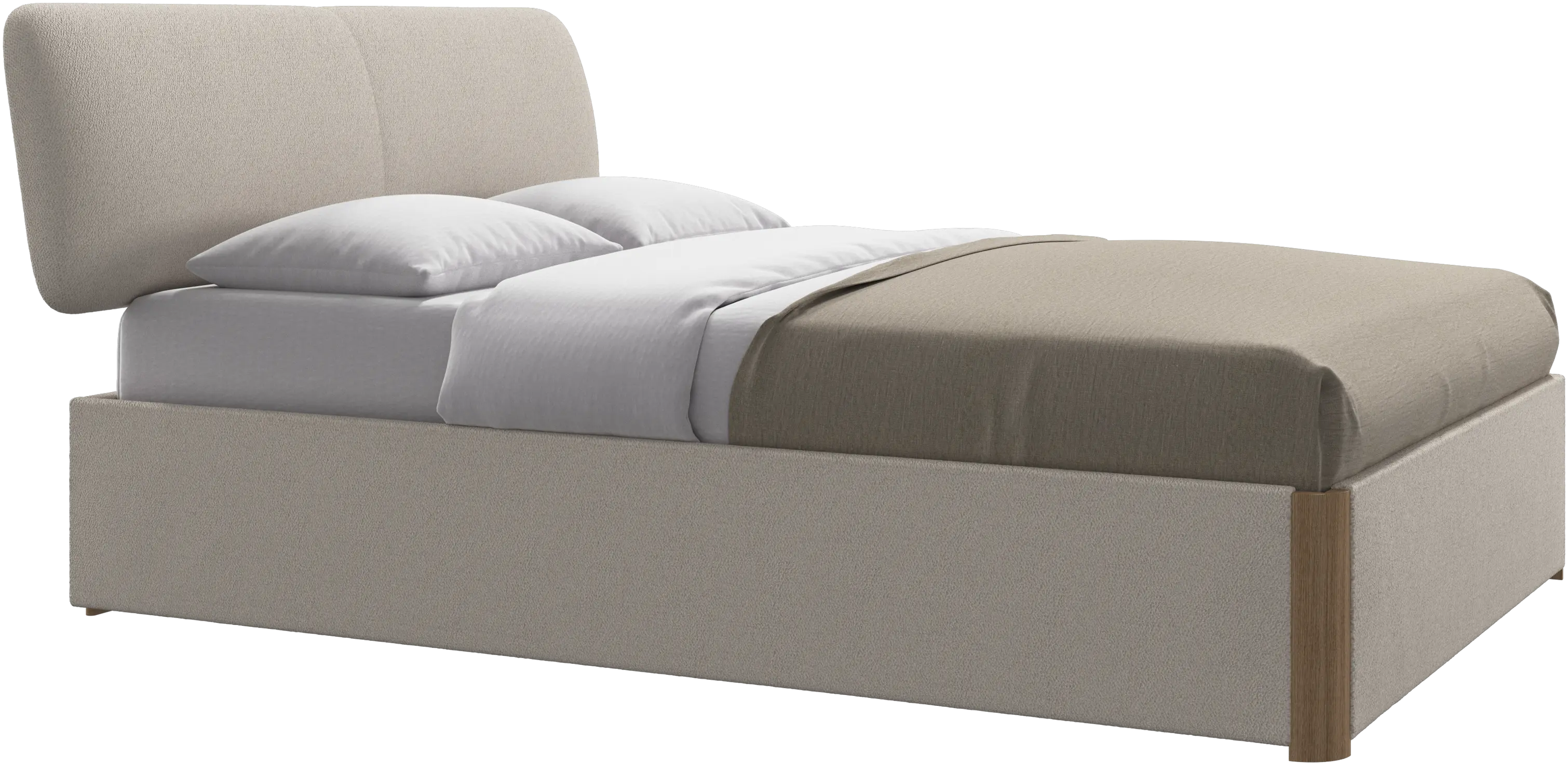 Element bed, bed-mounted headboard, with slats, excl. mattress