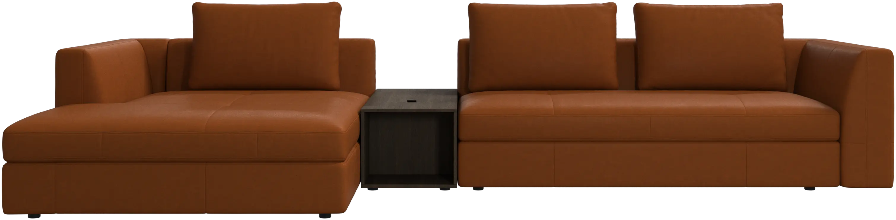 Bergamo chaise longue sofa with storage
