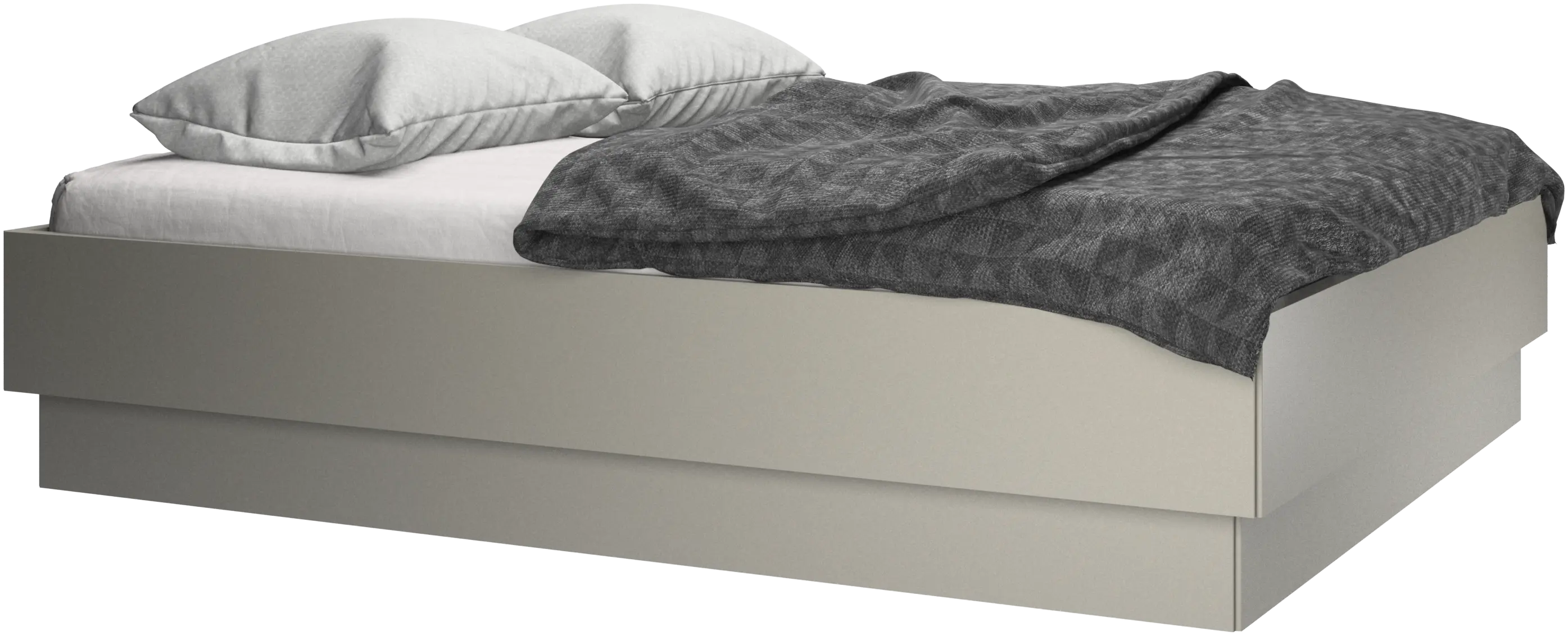 Lugano storage bed with lift-up frame and slats, excl. mattress