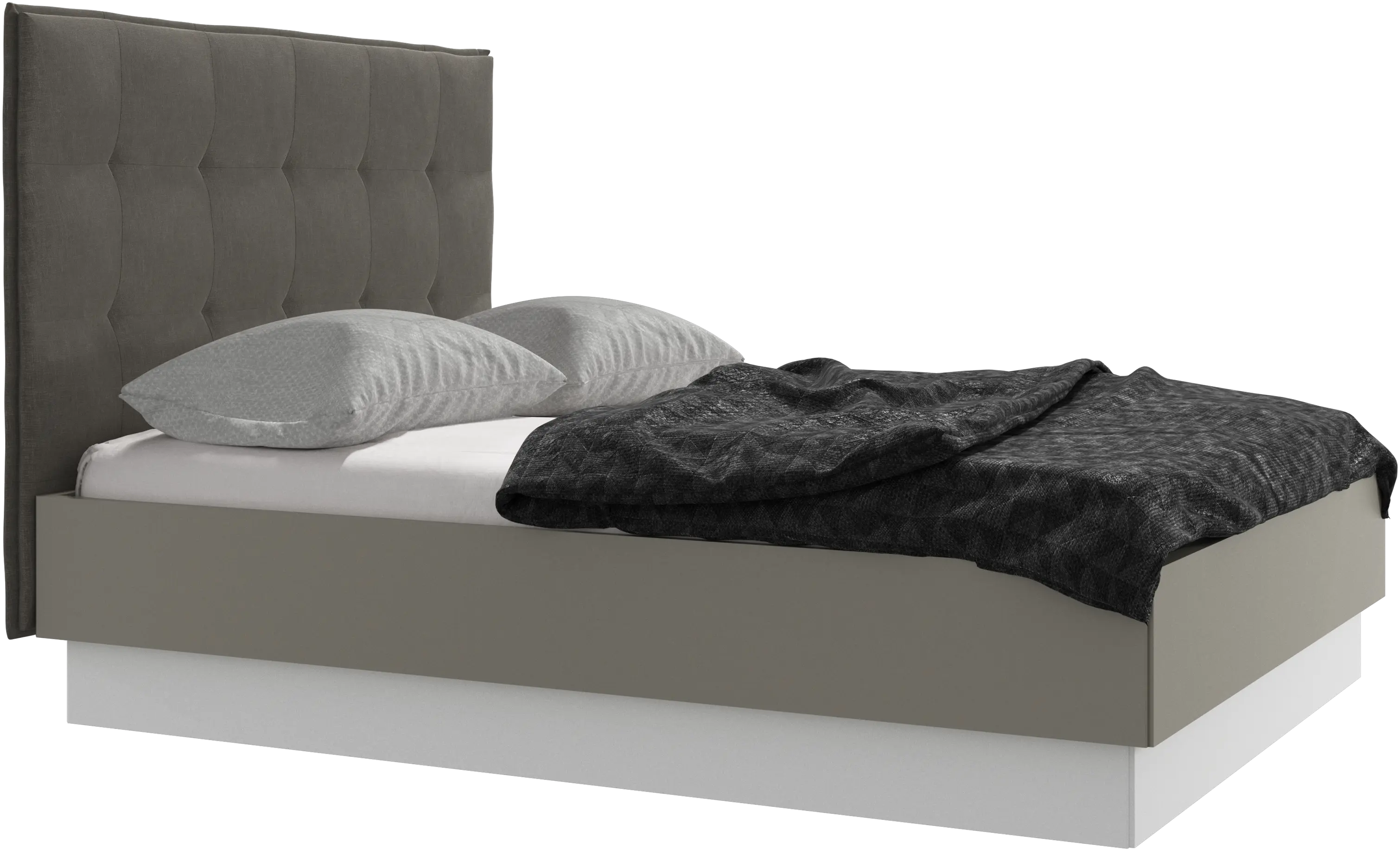 Lugano storage bed with lift-up frame and slats, excl. mattress