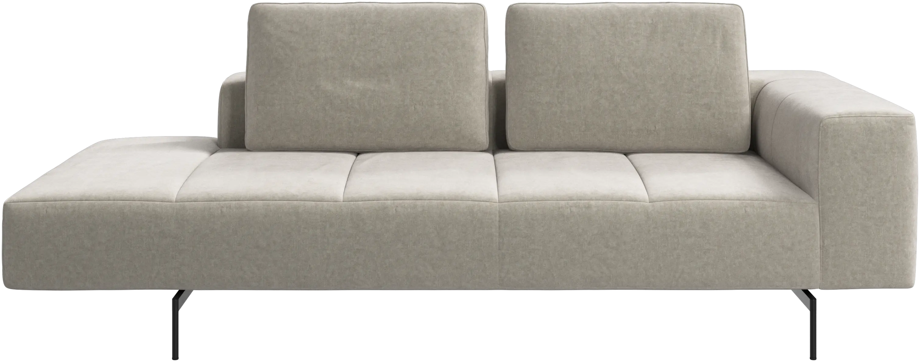 Amsterdam resting module for sofa, armrest right, open end left