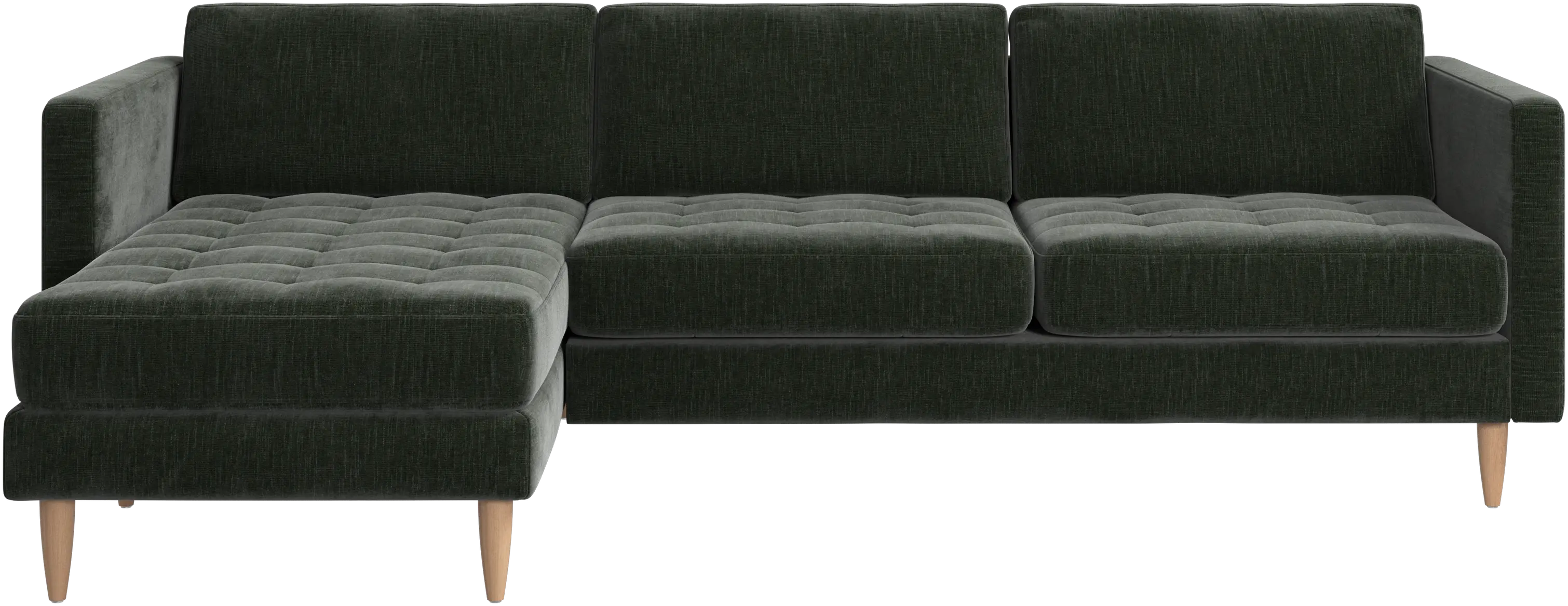 Osaka sofa with resting unit, tufted seat