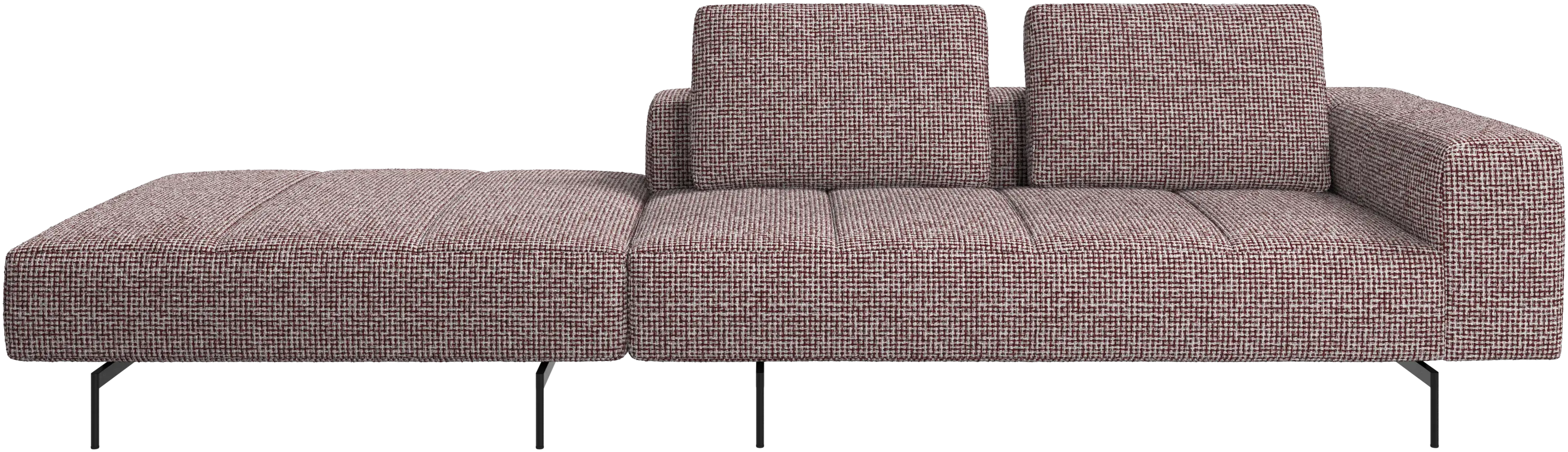 Amsterdam sofa with pouf on right side