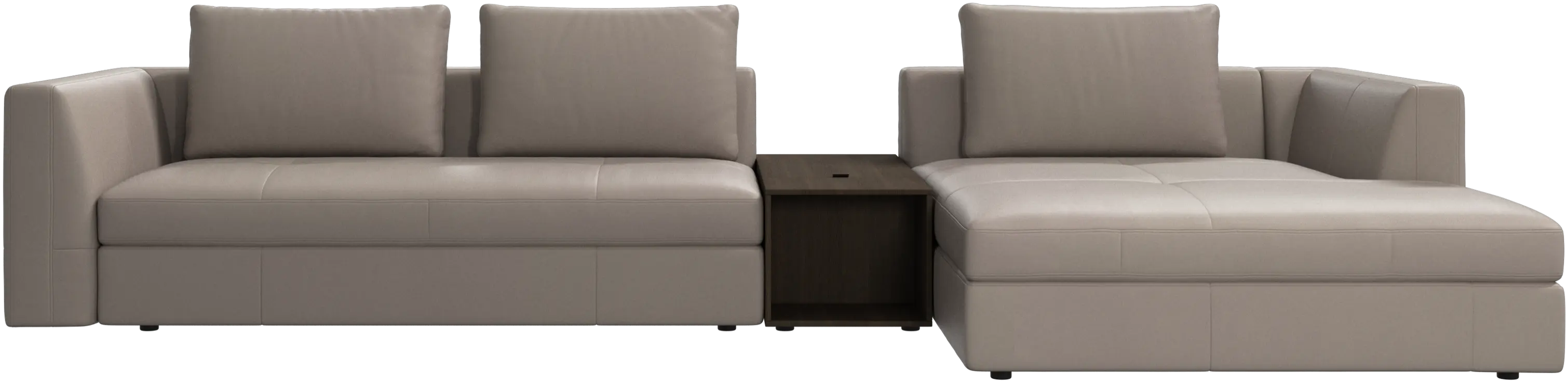 Bergamo chaise longue sofa with storage
