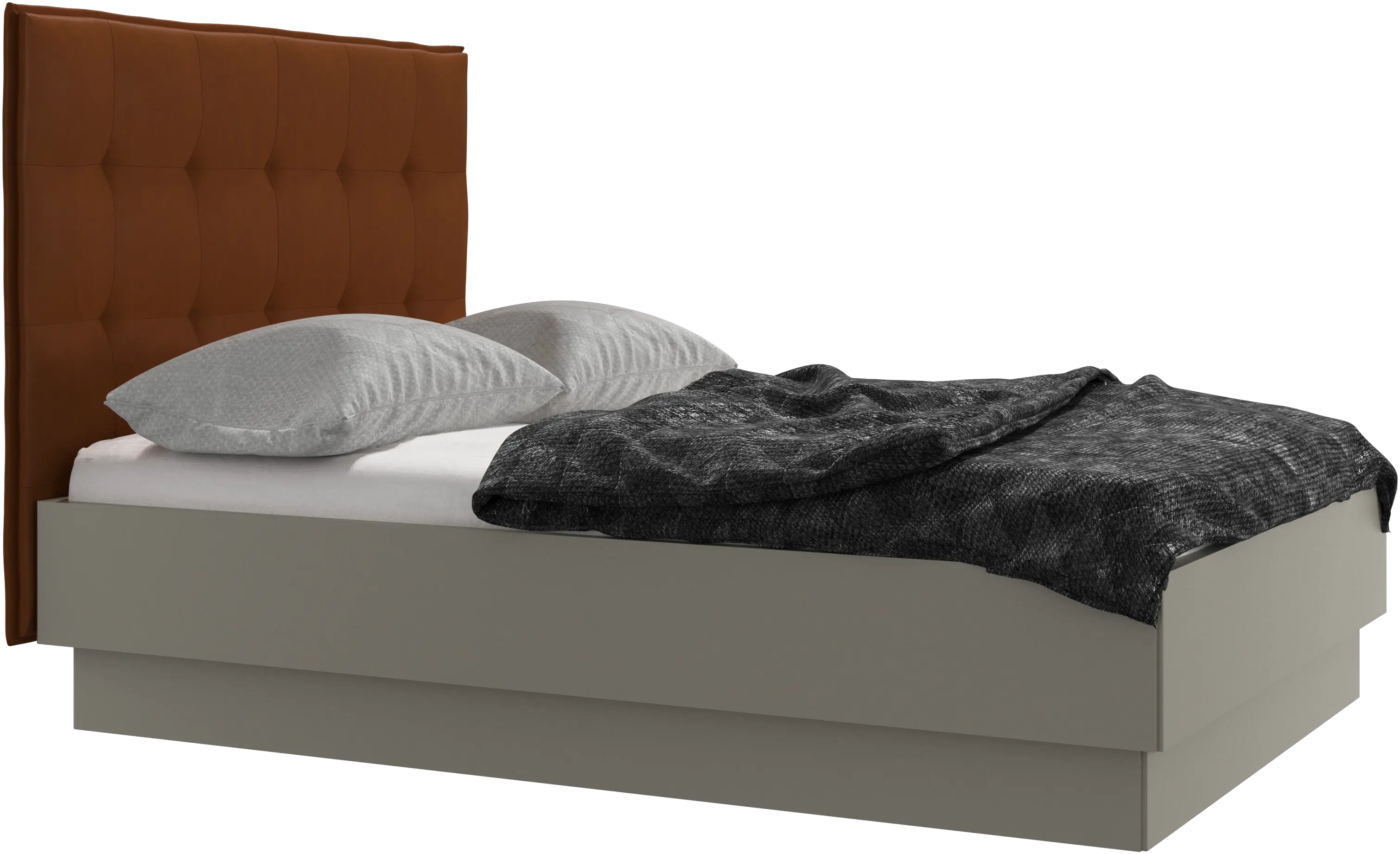 Lugano storage bed with lift-up frame and slats, excl. mattress