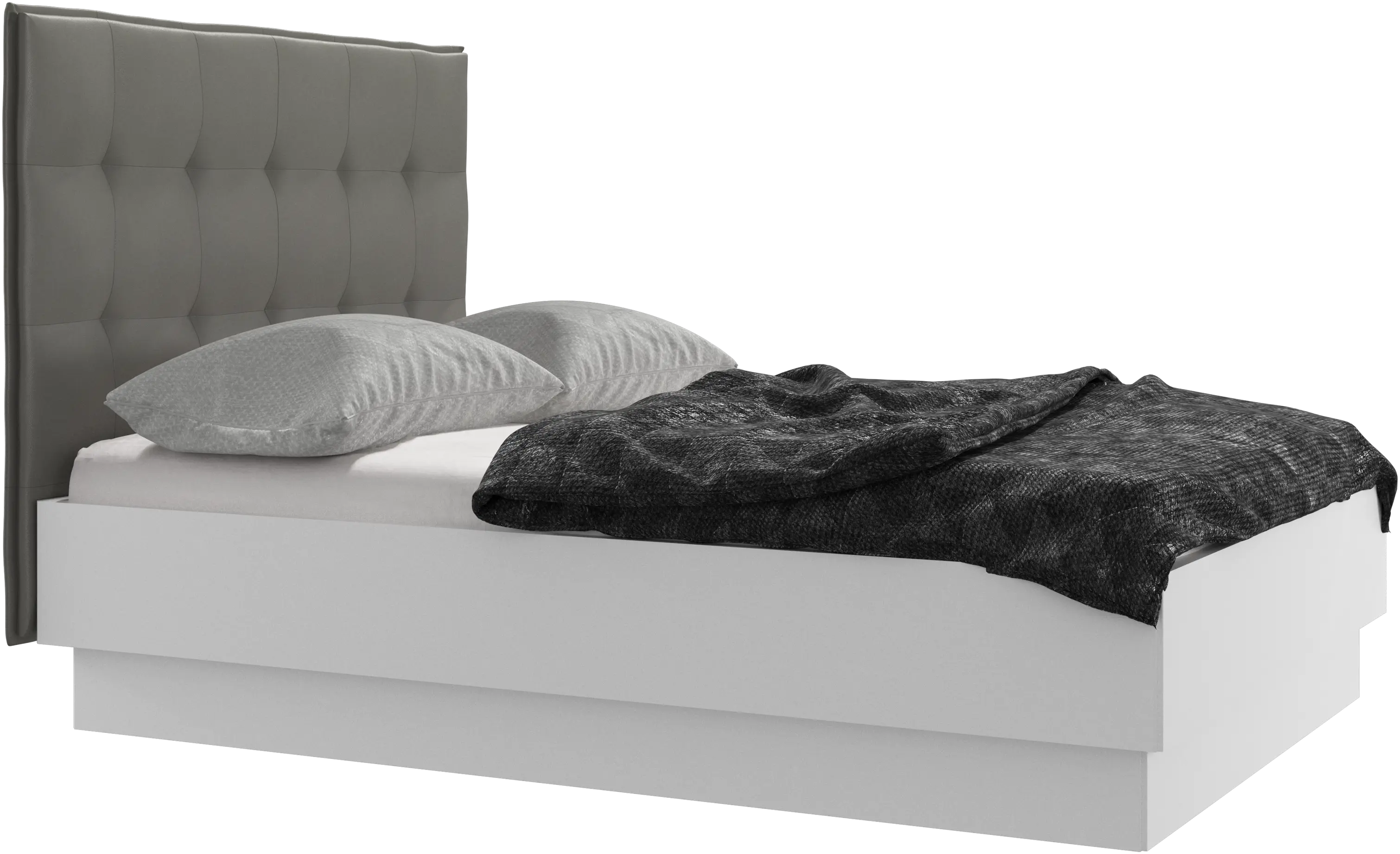 Lugano storage bed with lift-up frame and slats, excl. mattress