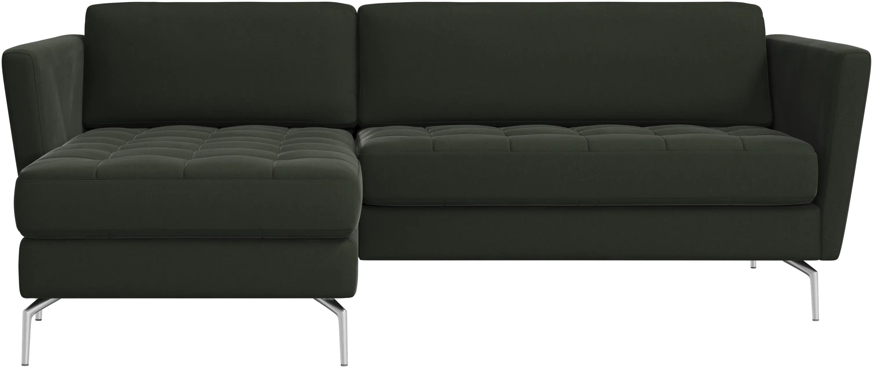 Osaka sofa with resting unit, tufted seat