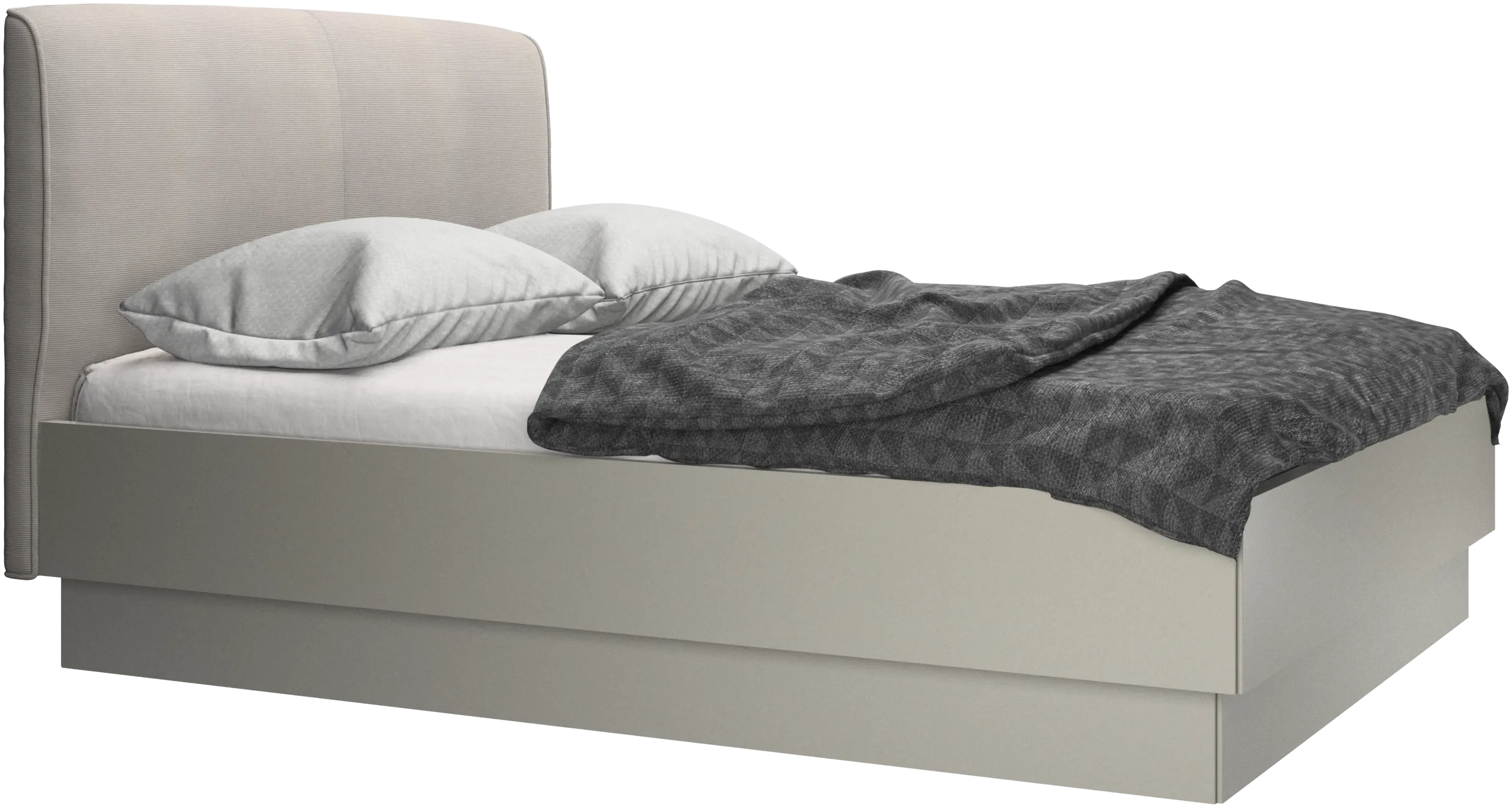 Houston, upholstered bed with storage