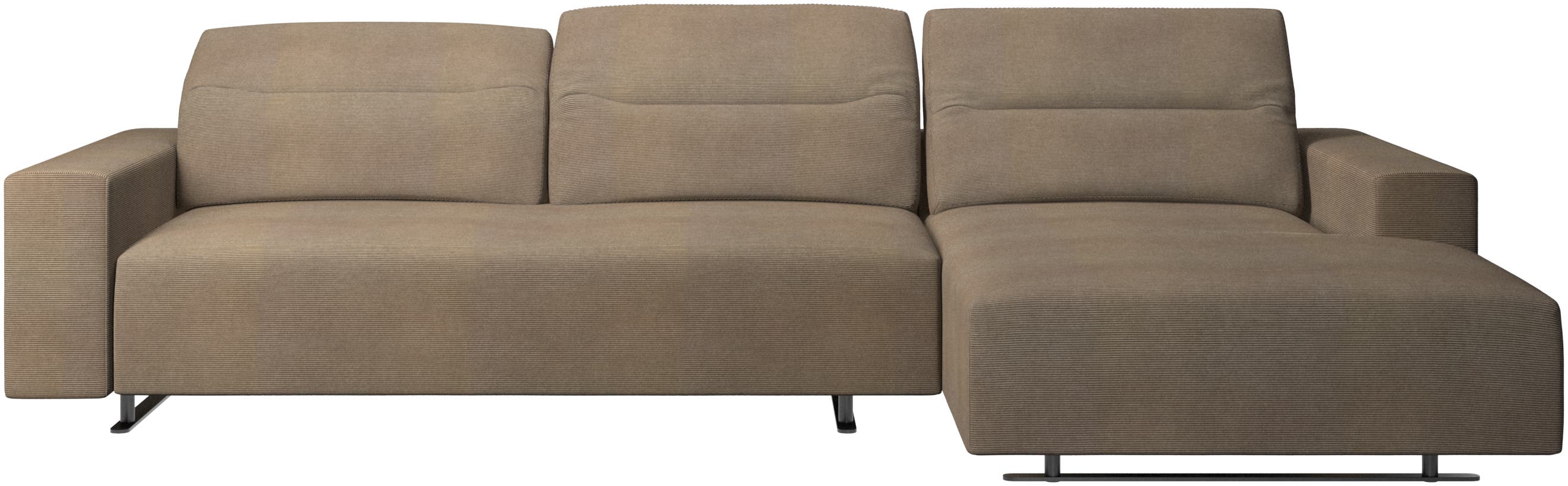 Hampton sofa med justerbar ryg og lounge modul højre side