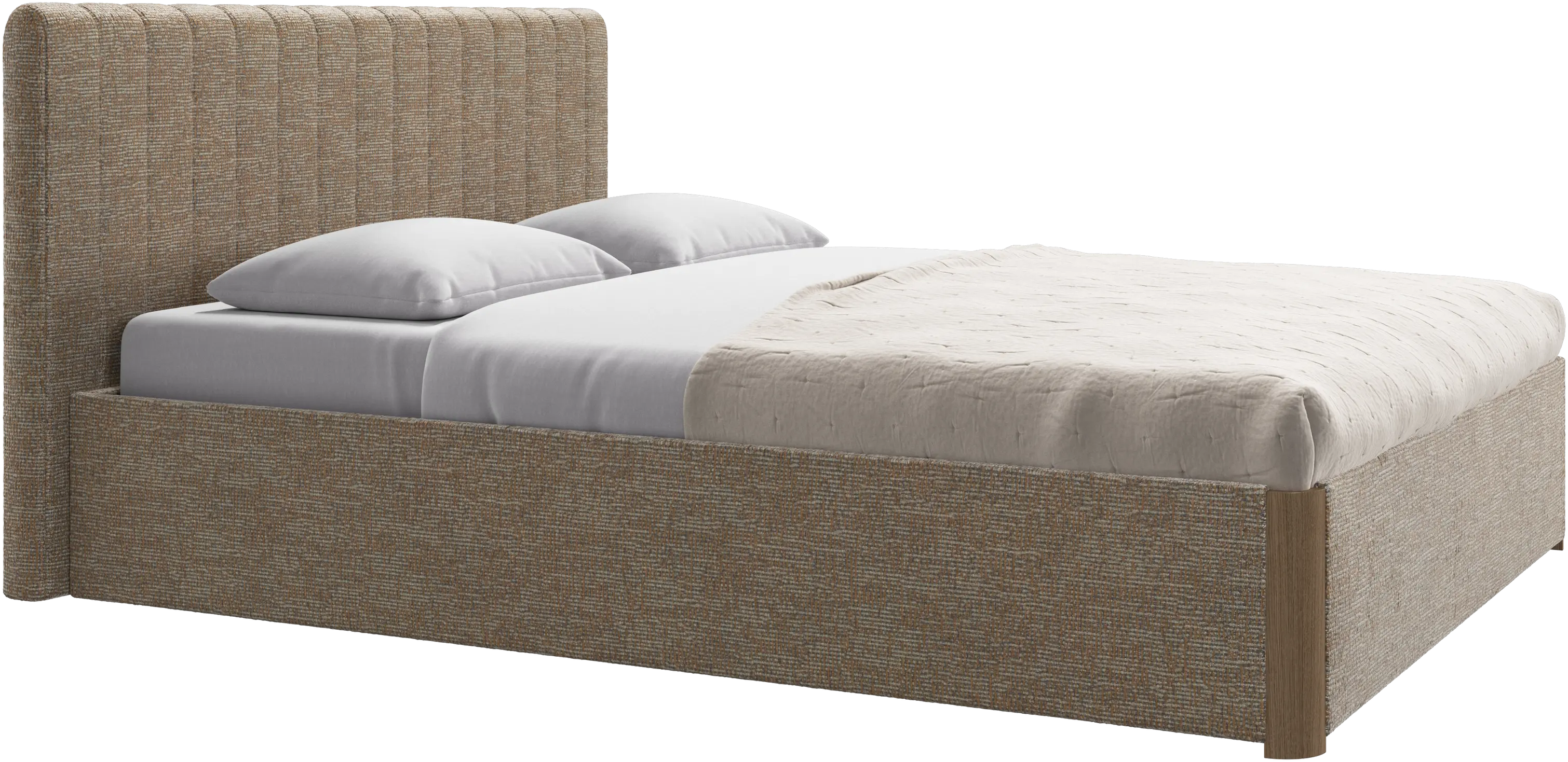 Element bed, bed-mounted headboard, with slats, excl. mattress