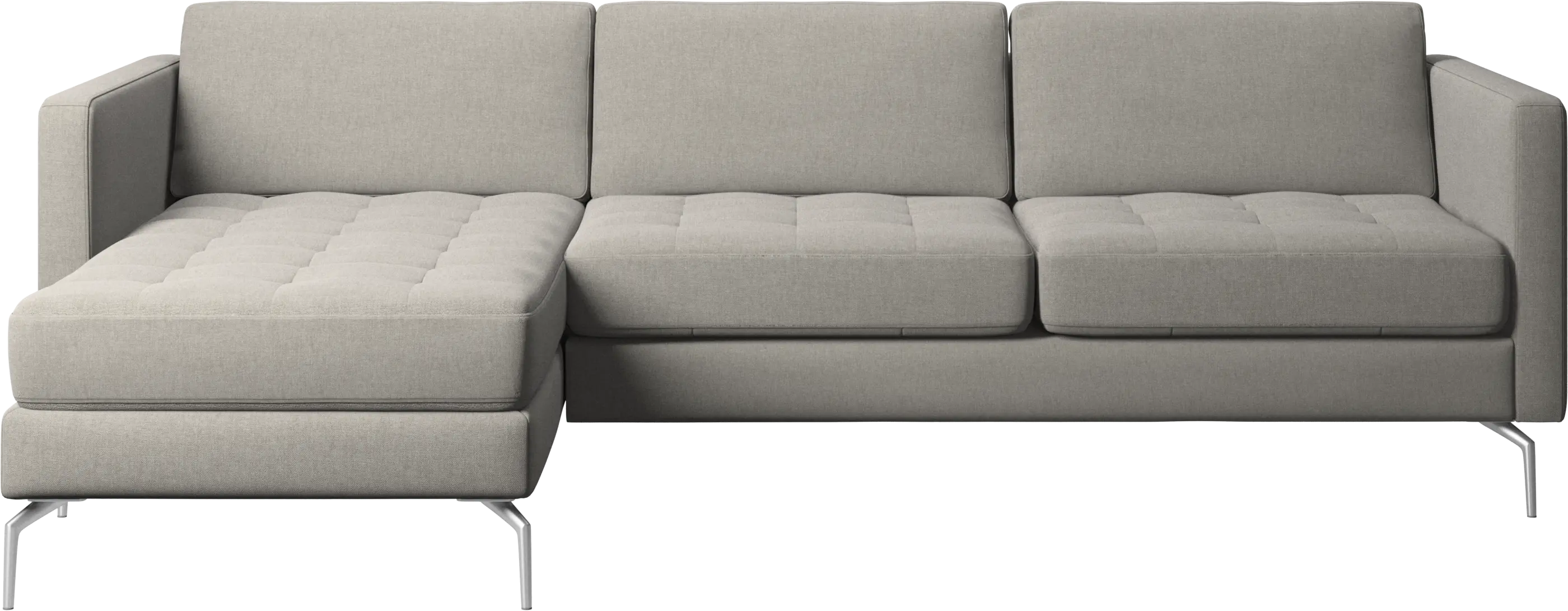 Canapé Osaka avec chaise longue, assise capitonnée