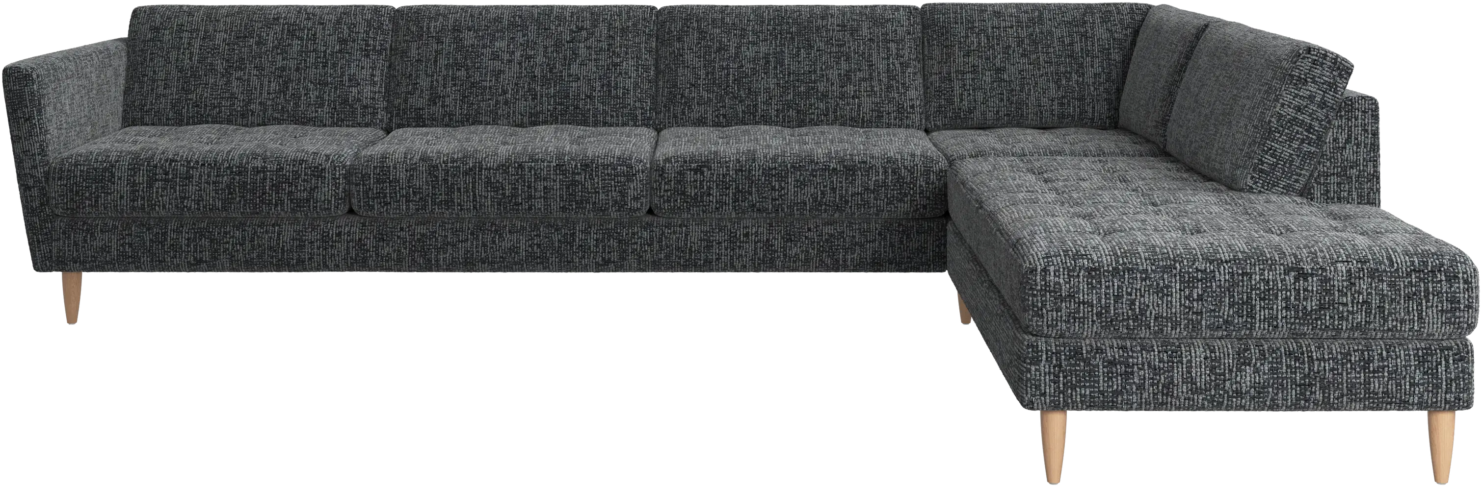 Osaka corner sofa with lounging unit, tufted seat