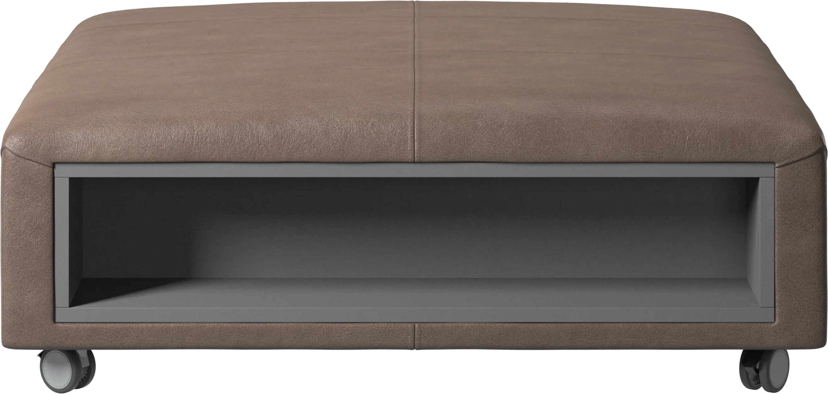 Hampton footstool on wheels with storage left and right sides