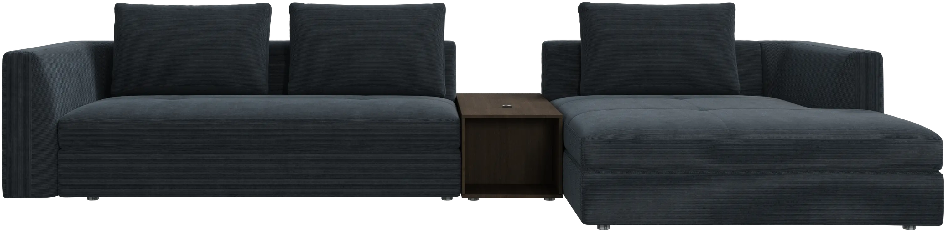 Bergamo chaise longue sofa with storage