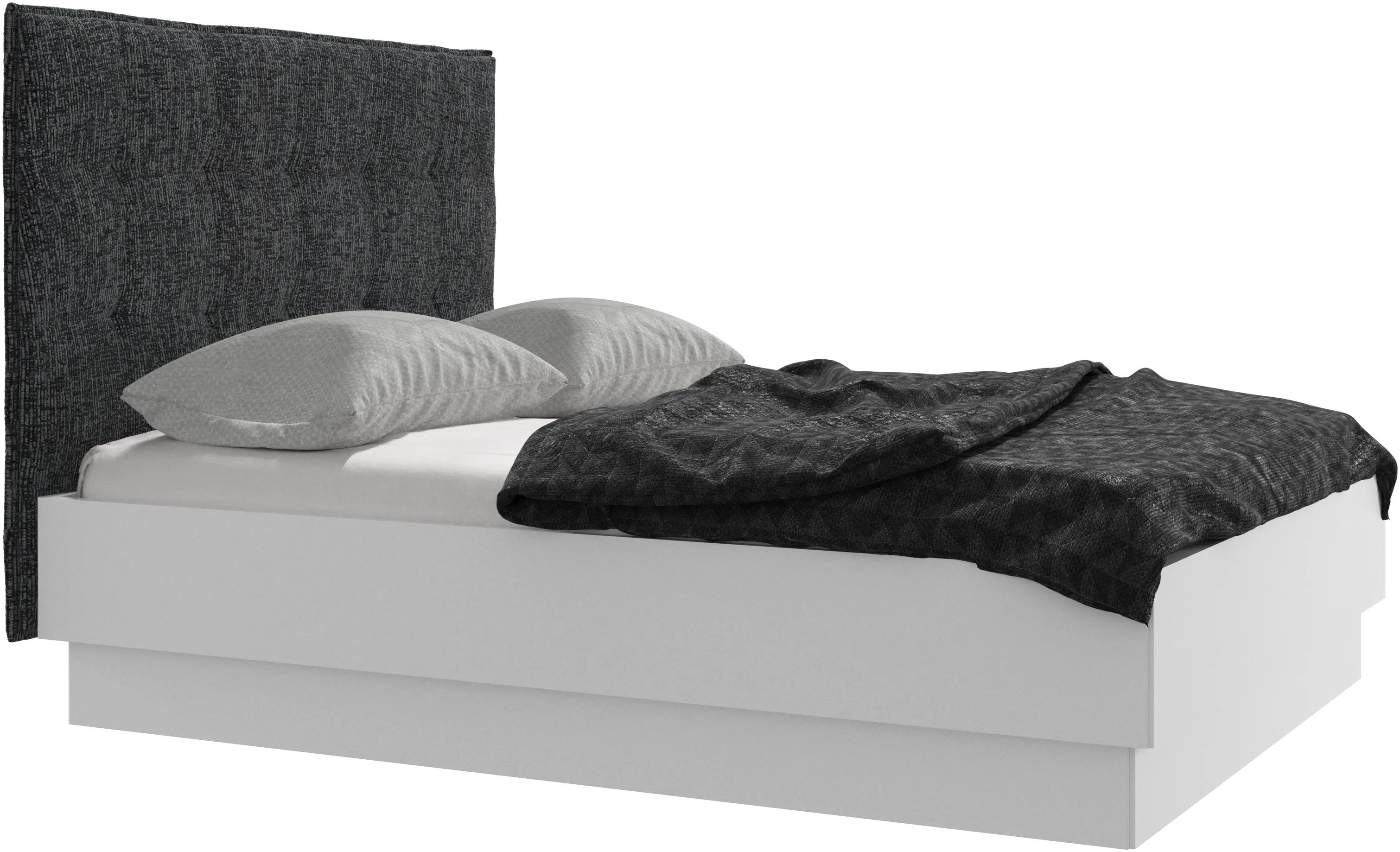 Lugano storage bed with lift-up frame and slats, excl. mattress