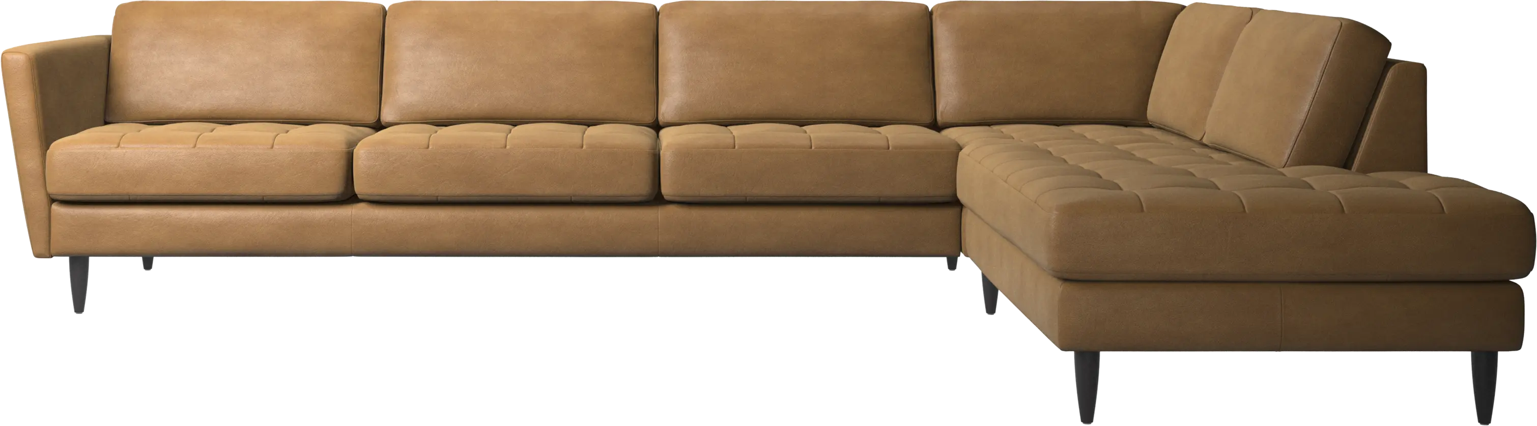 Osaka corner sofa with lounging unit, tufted seat