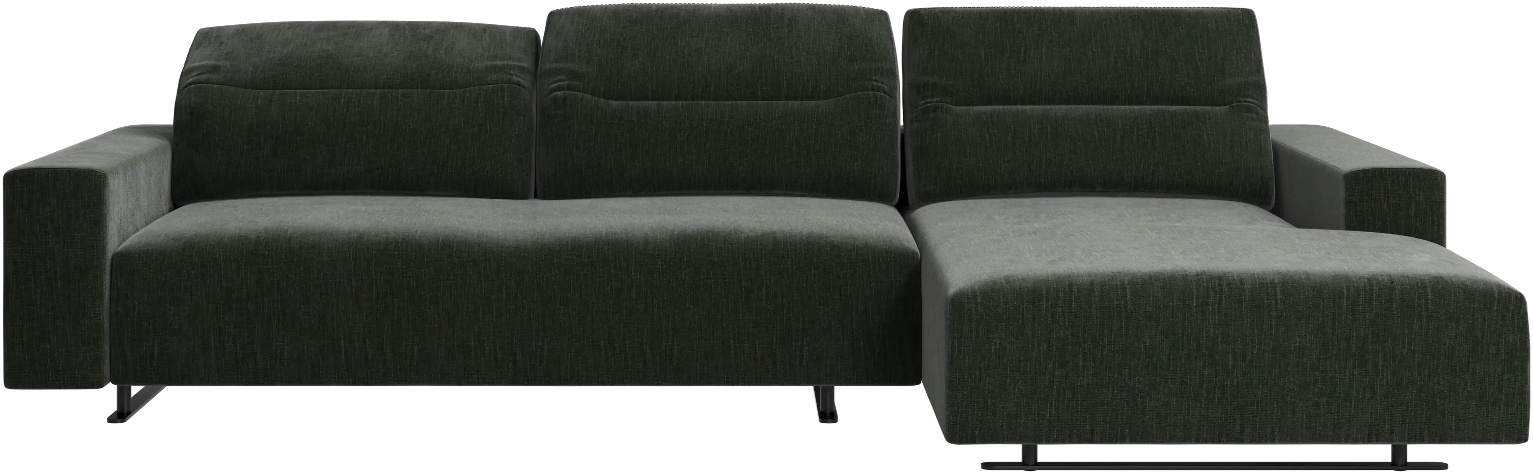 Hampton sofa with adjustable back and resting unit right side