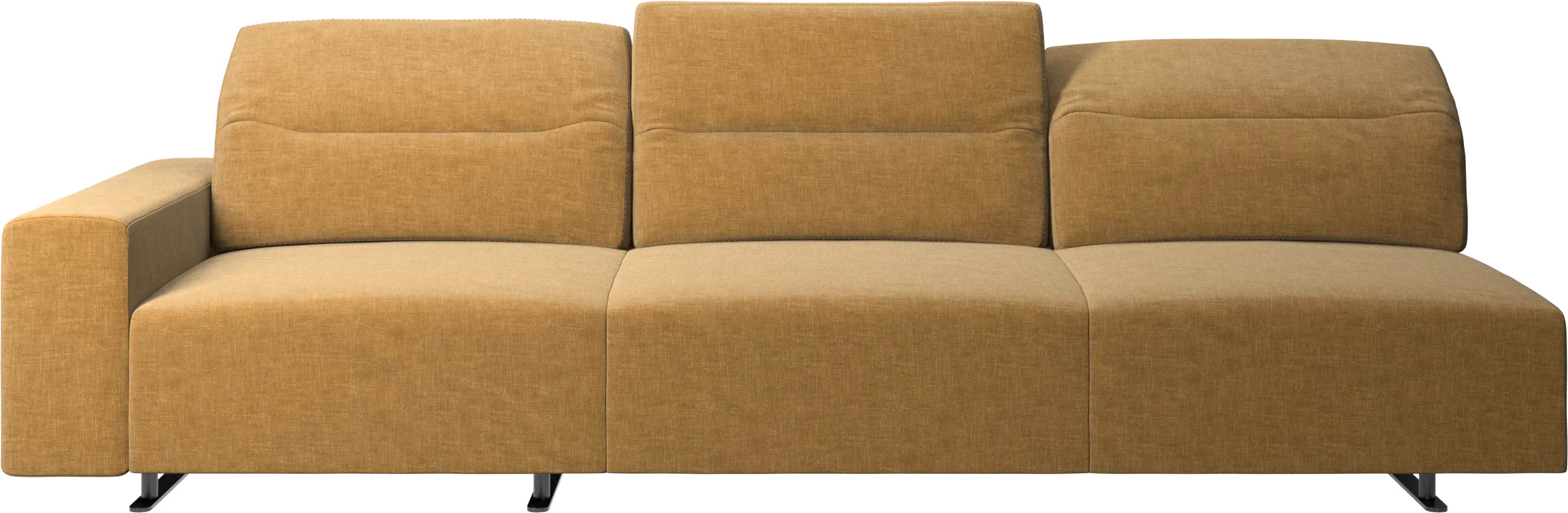 Hampton sofa with adjustable back and storage on the left side