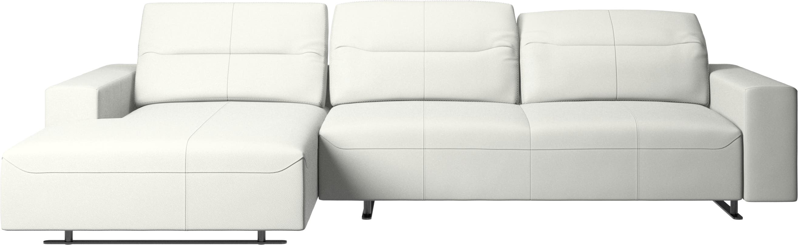 Hampton sedačka s nastaviteľnou opierkou, oddychový modul a úložný priestor vľavo