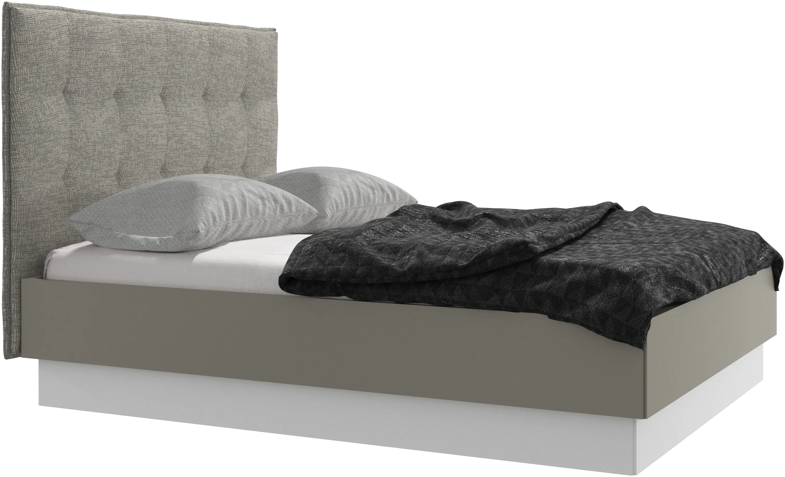 Lugano storage bed with lift-up frame and slats, excl. mattress