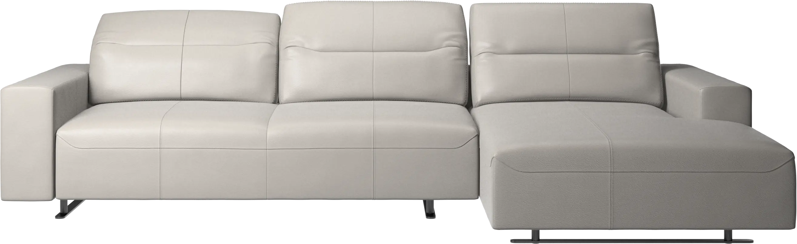 Hampton sofa with adjustable back, resting unit and storage both sides