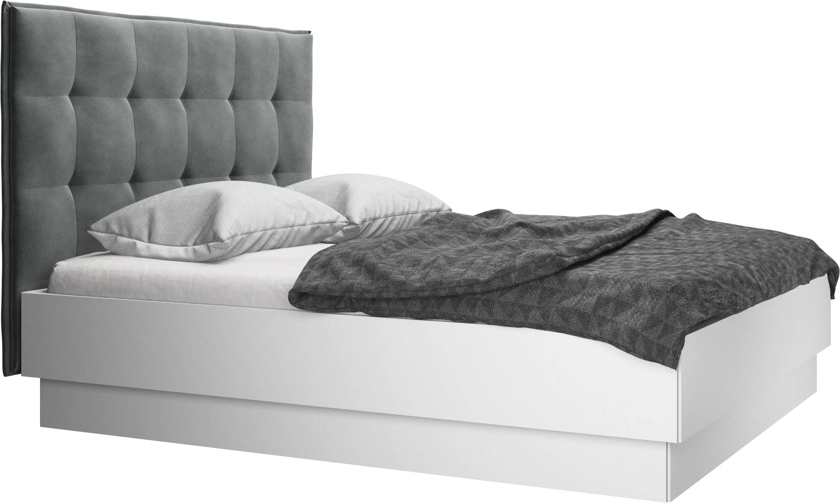 Lugano storage bed with lift-up frame and slats, excl. mattress
