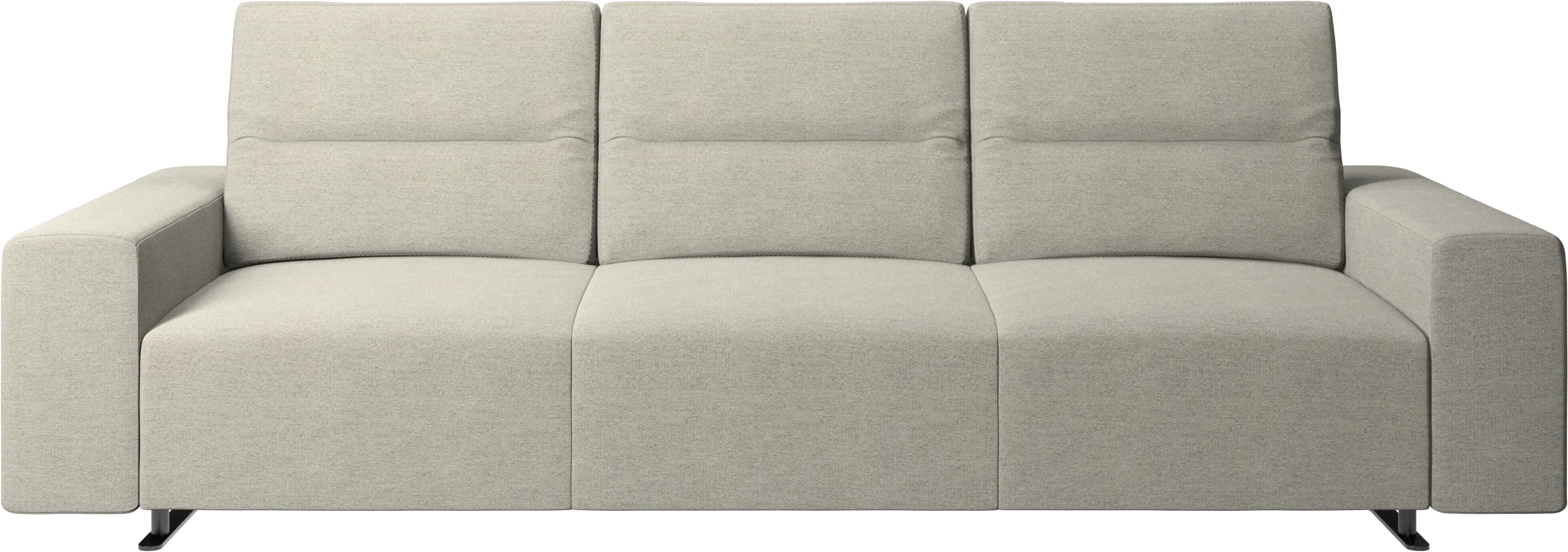 Sofá Hampton com encosto ajustável e armazenamento na lateral esquerda