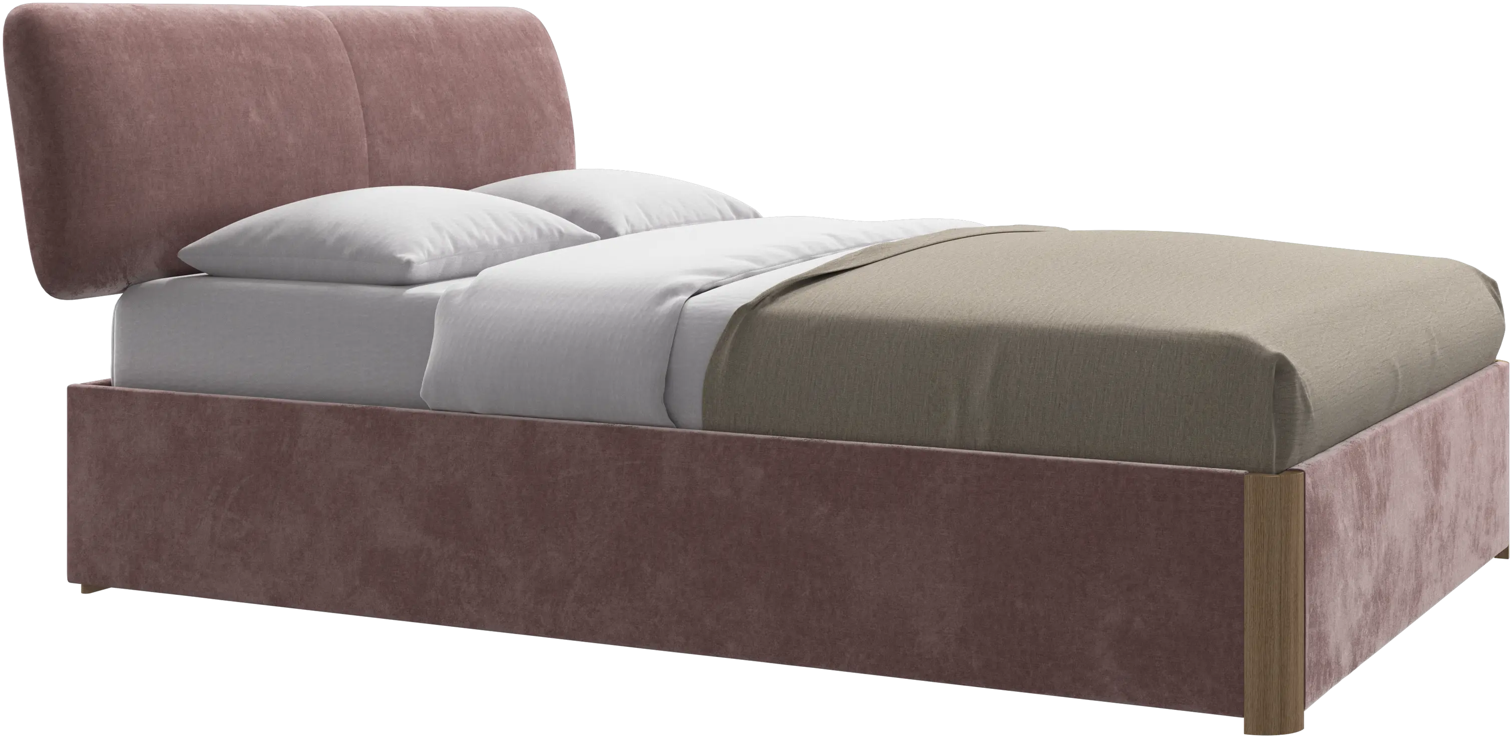Element bed, bed-mounted headboard, with slats, excl. mattress