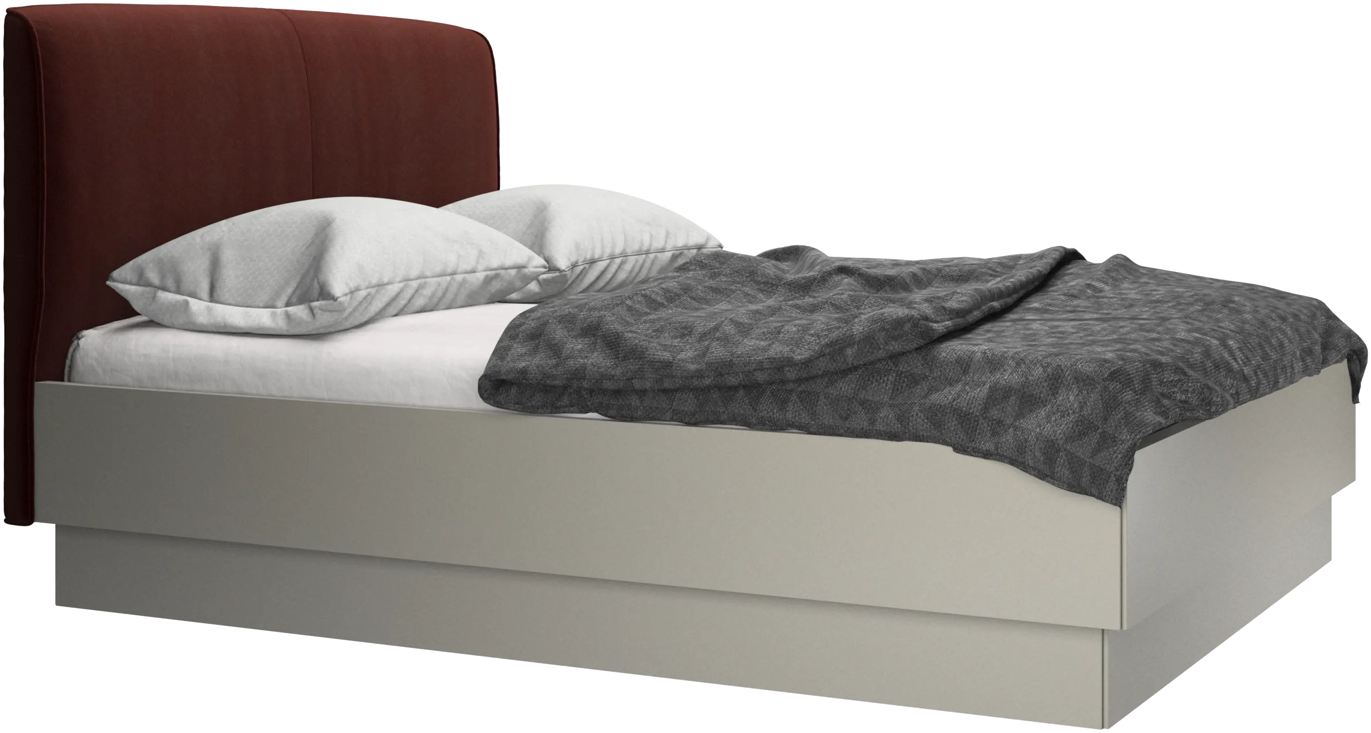 Houston, upholstered bed with storage