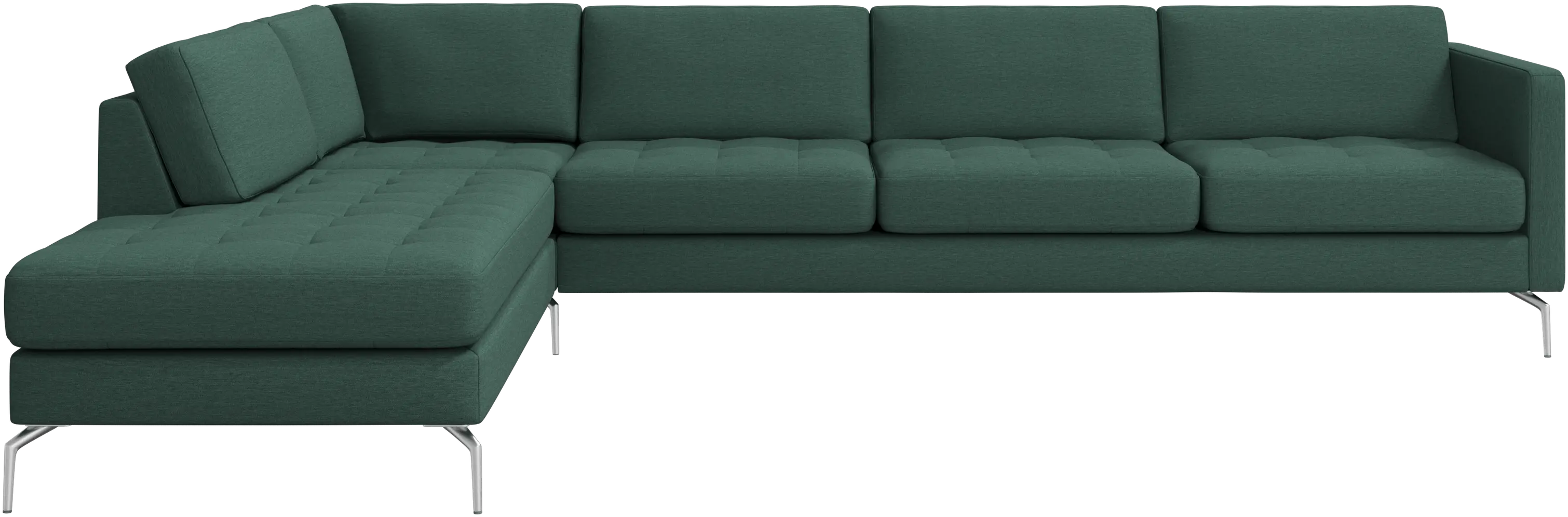 Osaka corner sofa with lounging unit, tufted seat