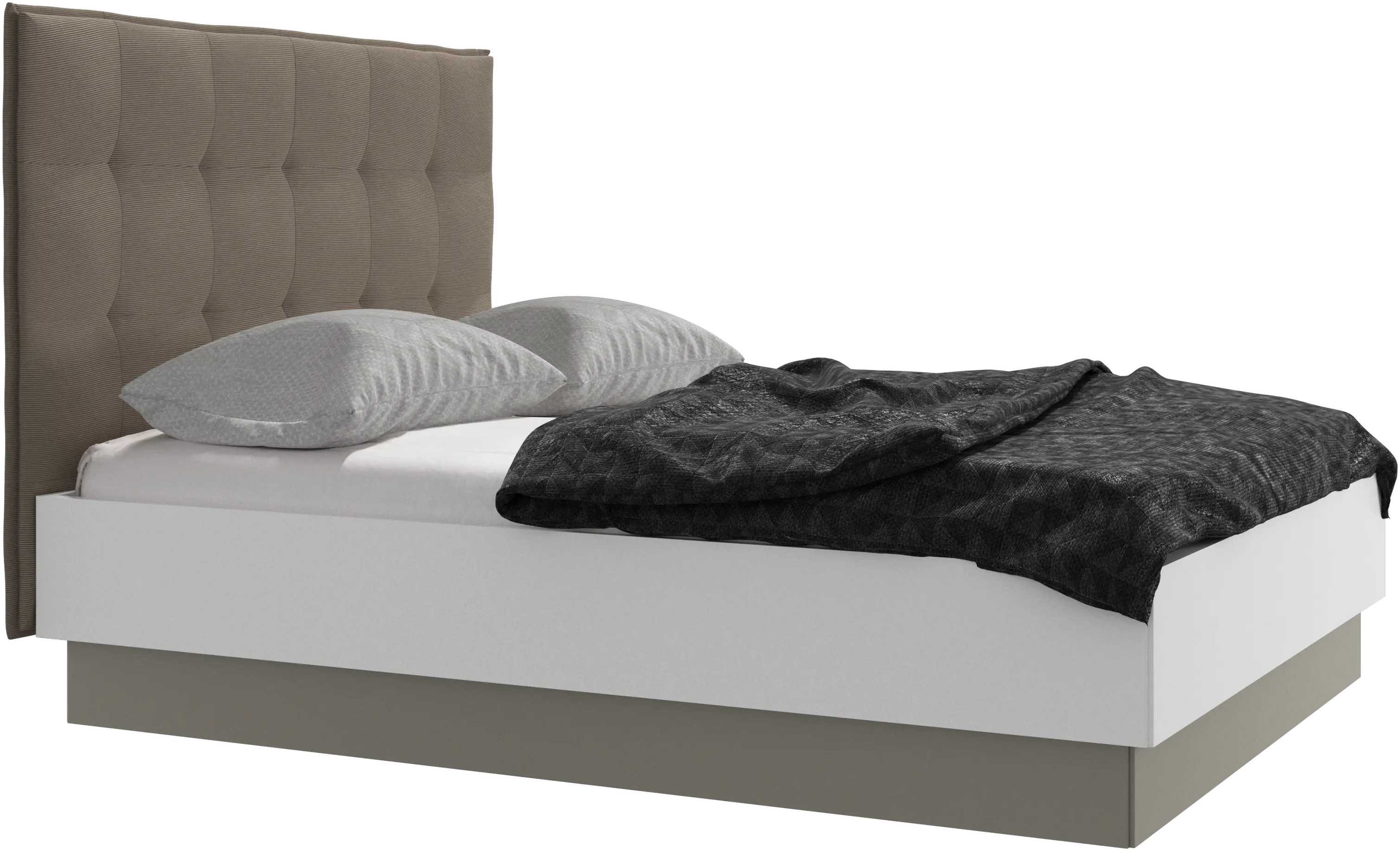 Lugano storage bed with lift-up frame and slats, excl. mattress