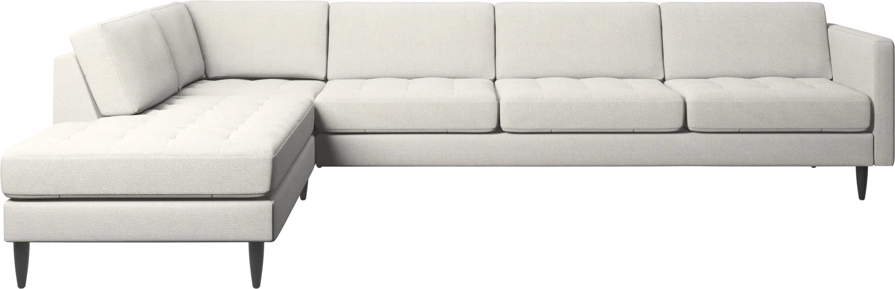 Canapé d'angle Osaka avec chaise longue, assise capitonnée