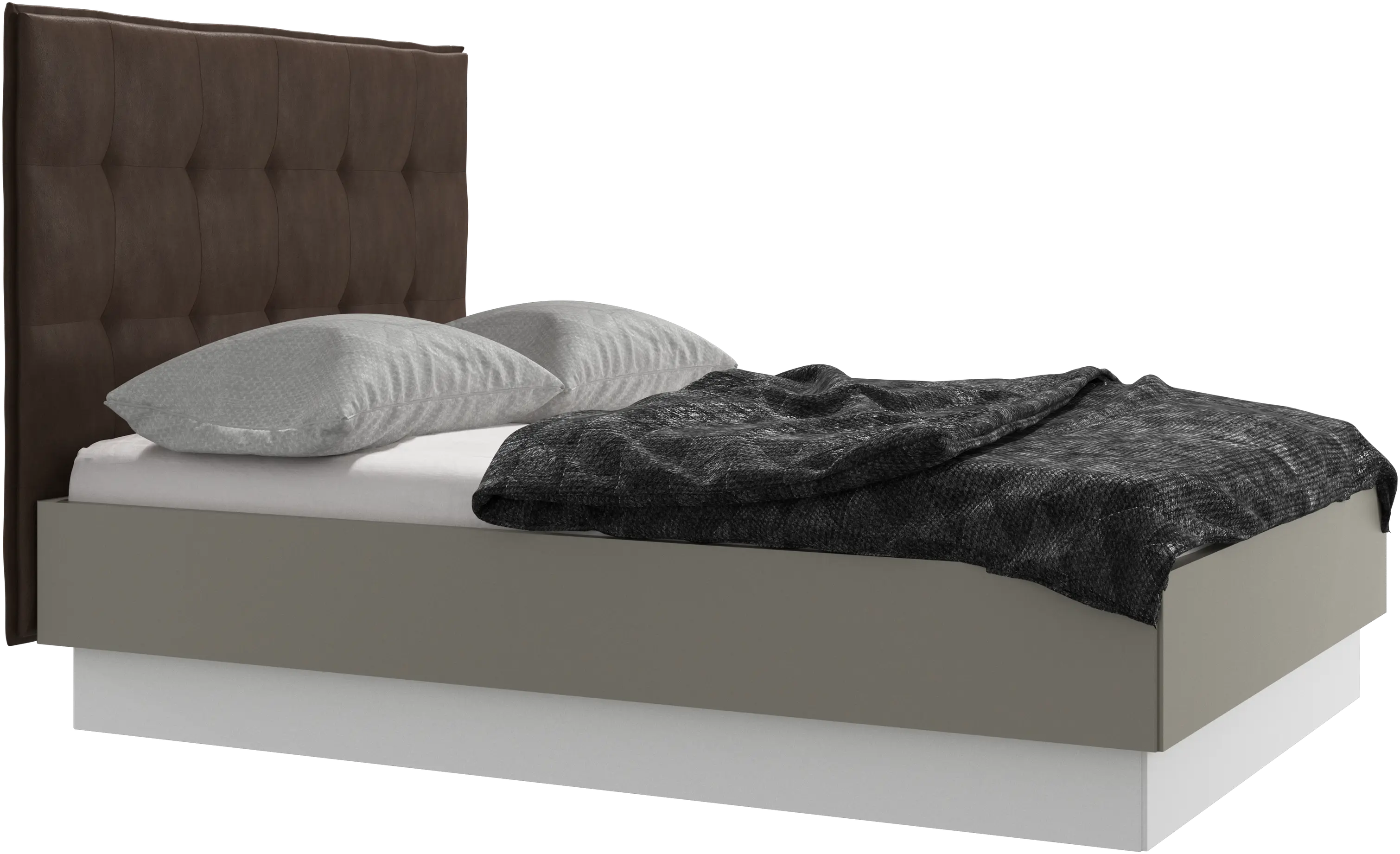 Lugano storage bed with lift-up frame and slats, excl. mattress